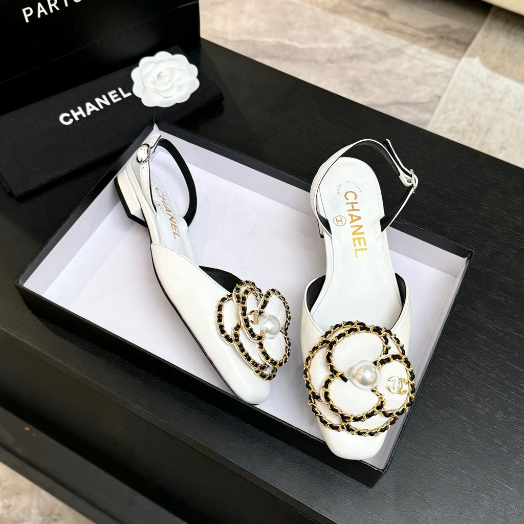 Camellia Mary Jane Flats