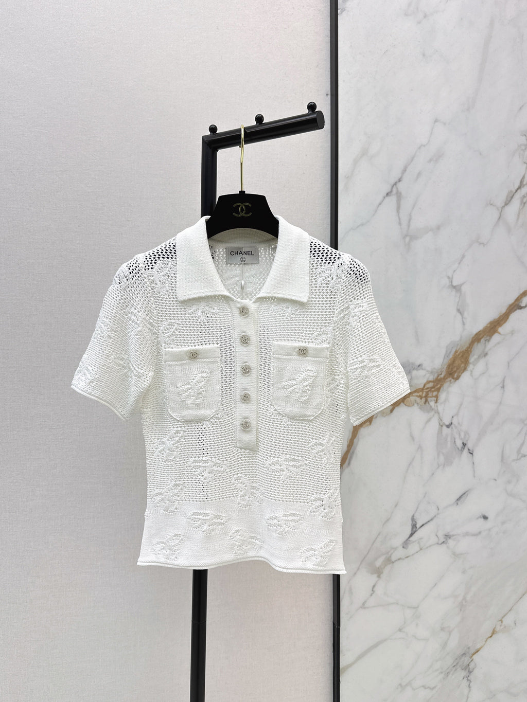 26SS Short-Sleeve Knitted Polo Shirt