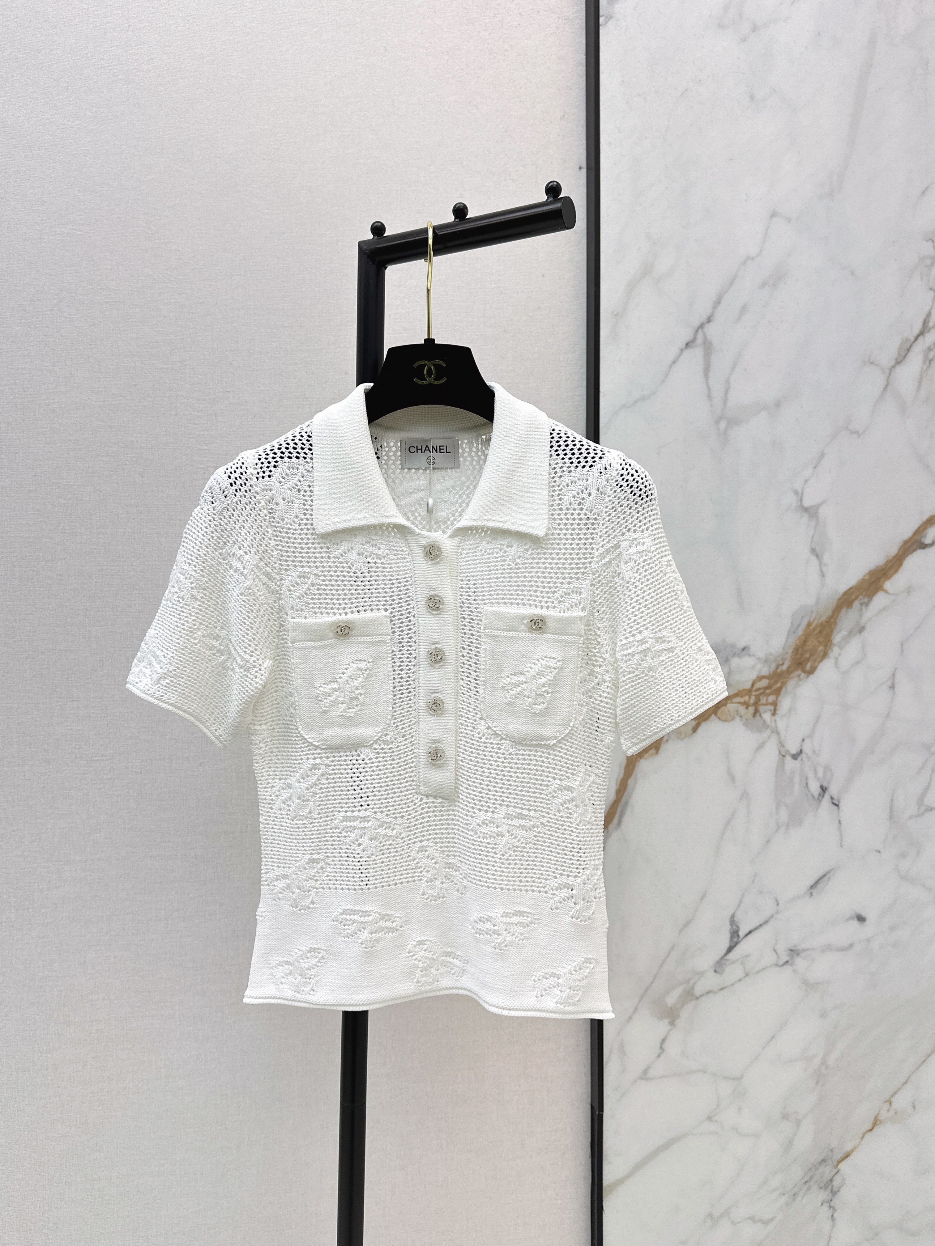 26SS Short-Sleeve Knitted Polo Shirt