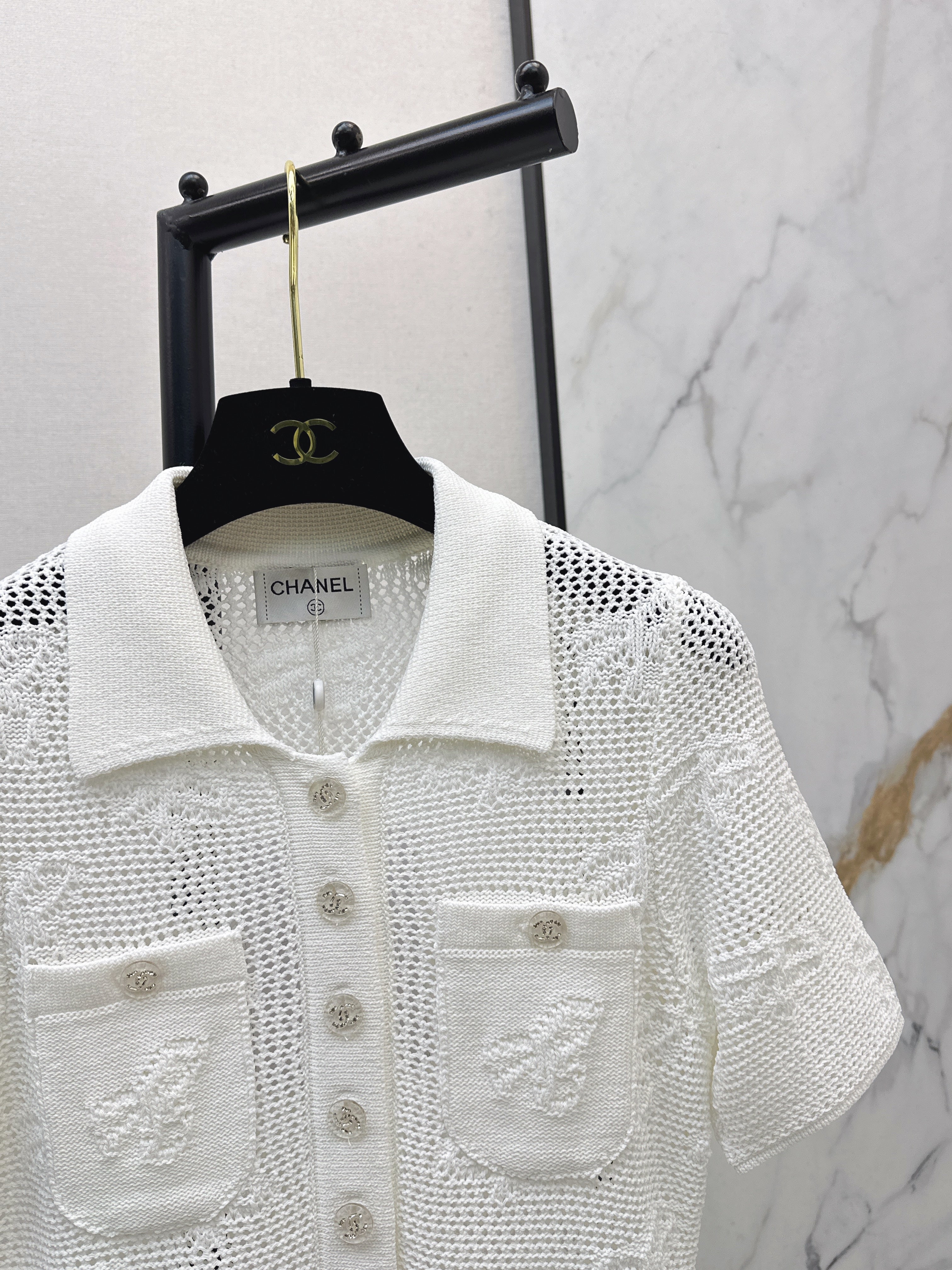 26SS Short-Sleeve Knitted Polo Shirt