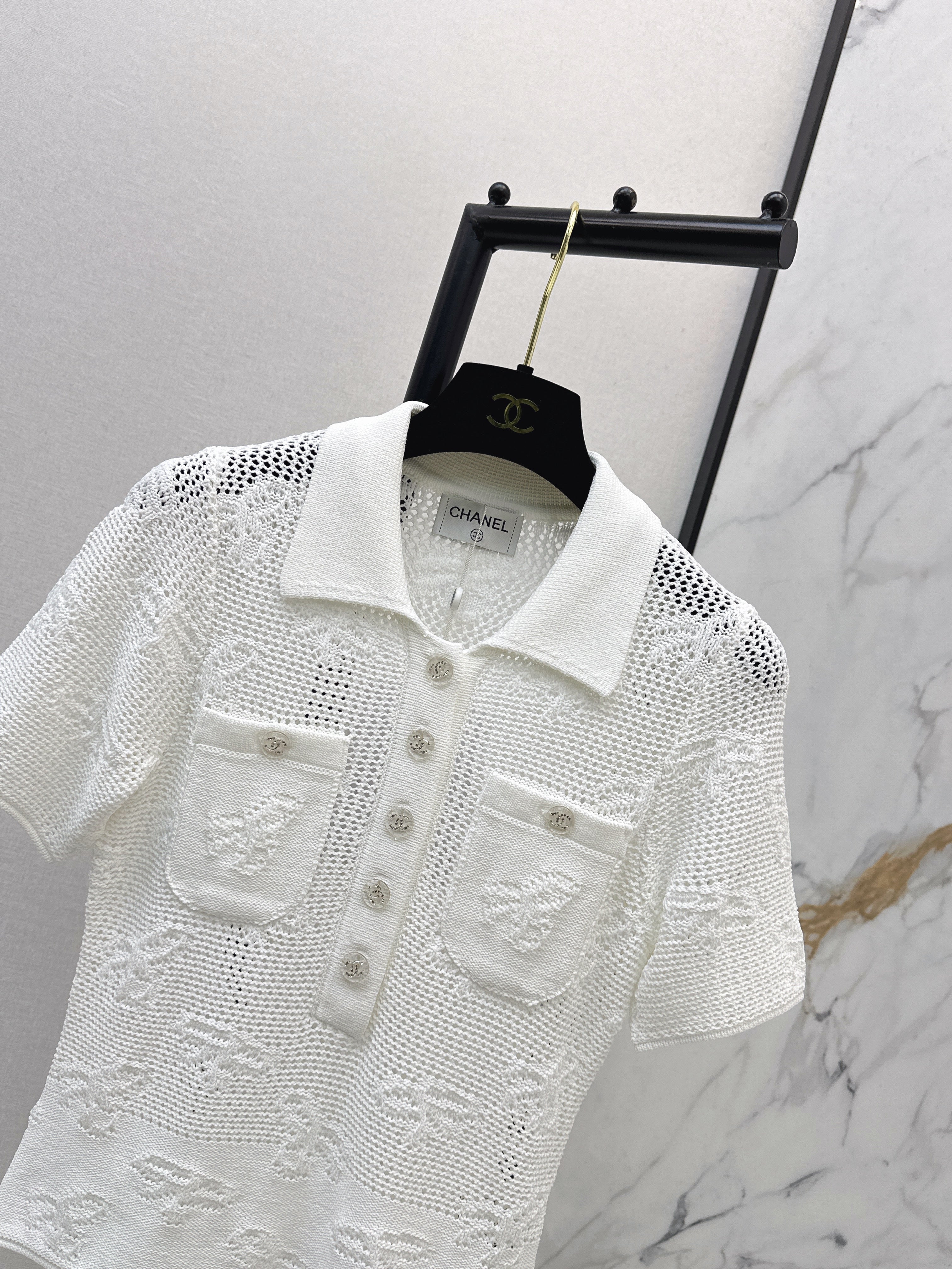 26SS Short-Sleeve Knitted Polo Shirt