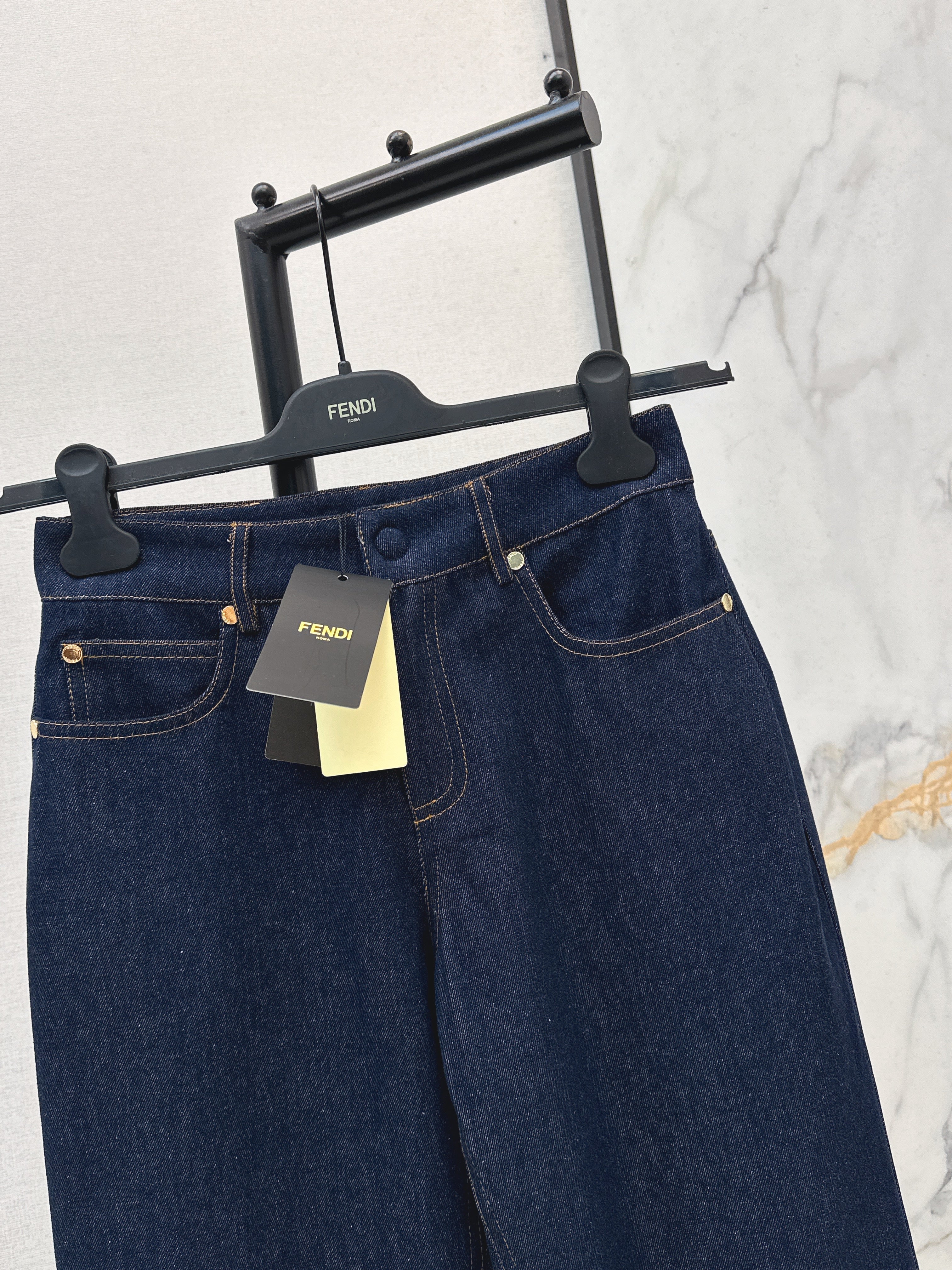 26SS New Arrival: Raw Indigo Collared Denim Jeans