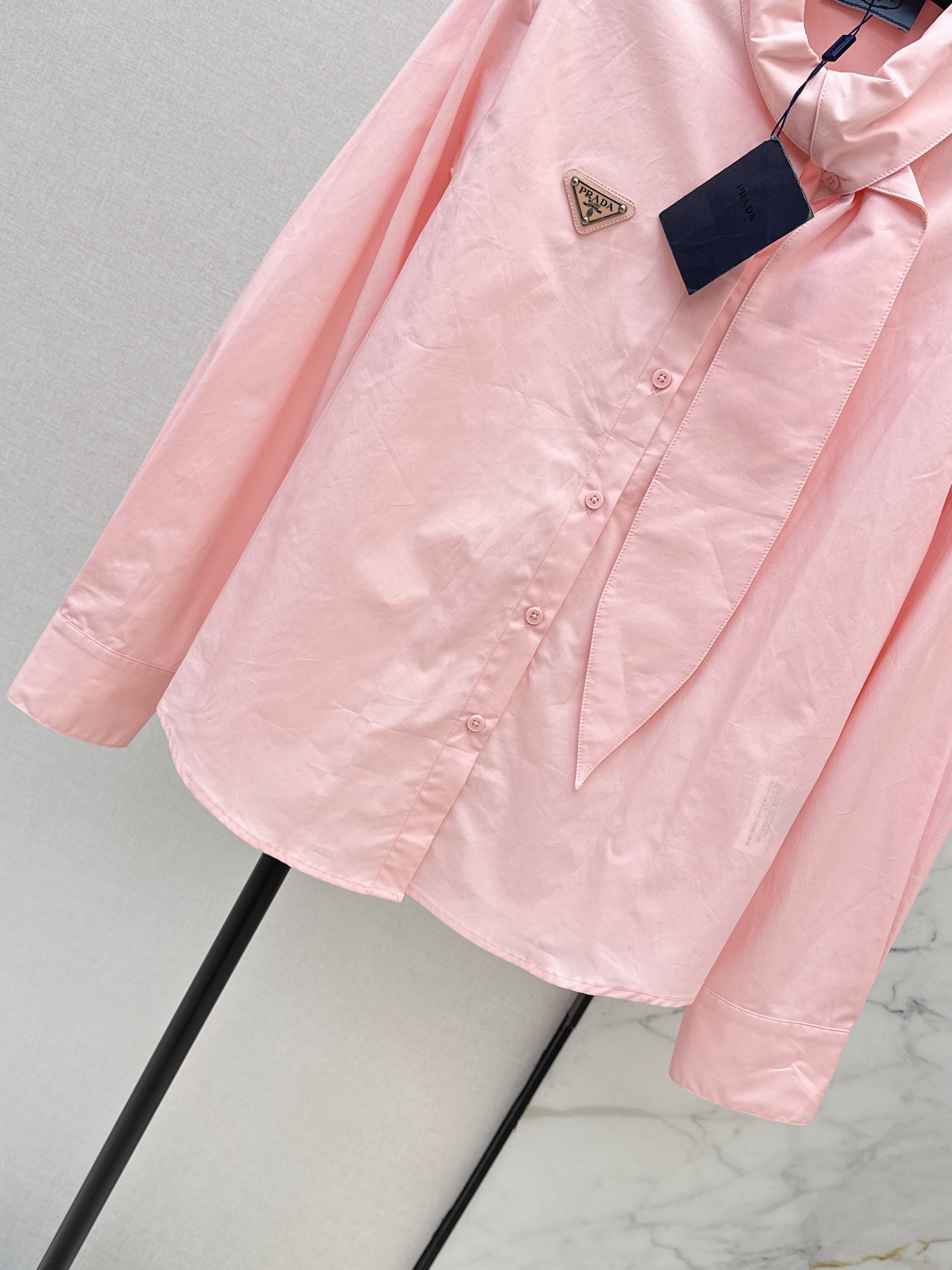 26SS New Arrival: Ribbon-Embellished Shirt
