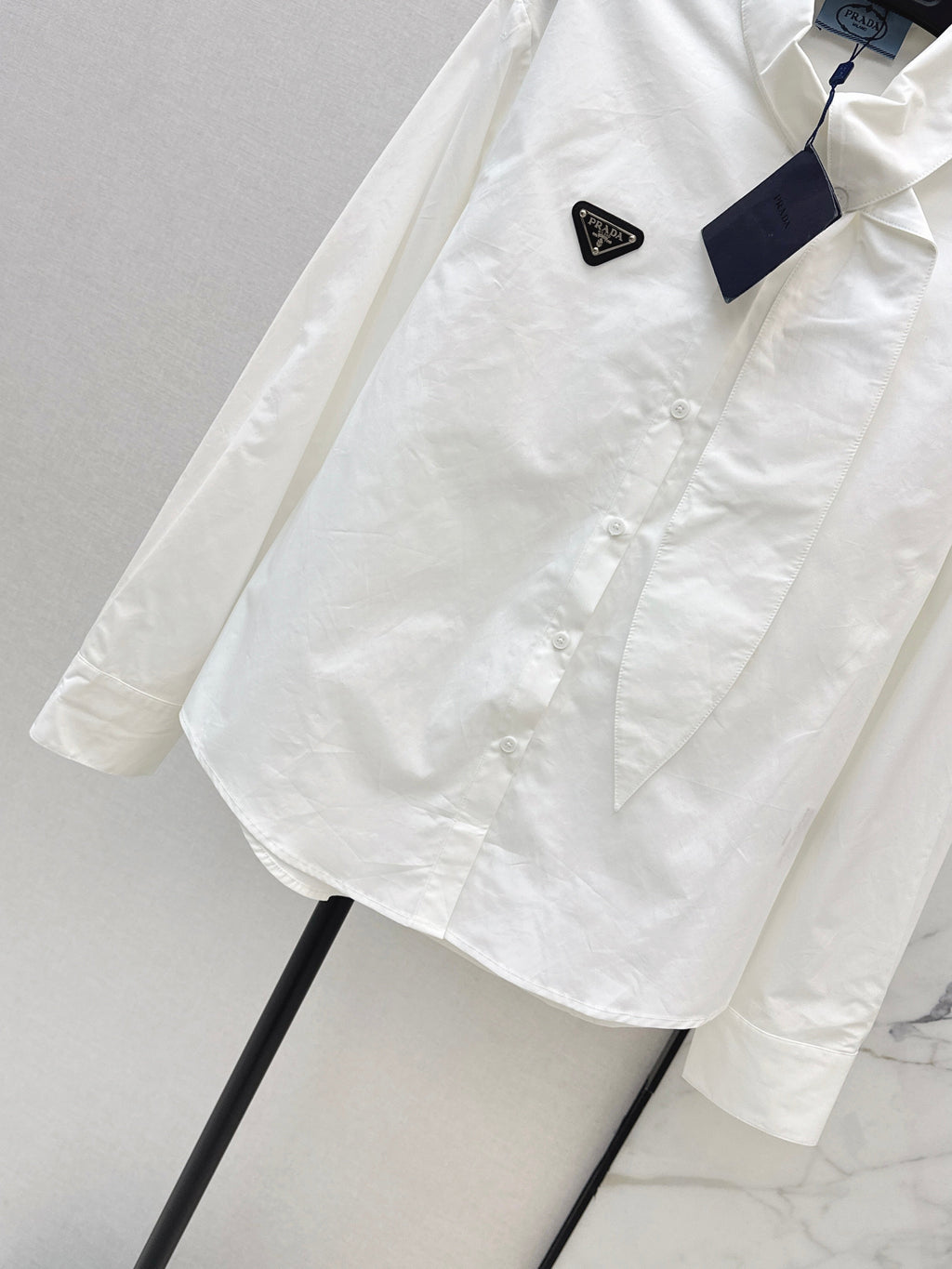 26SS New Arrival: Ribbon-Embellished Shirt