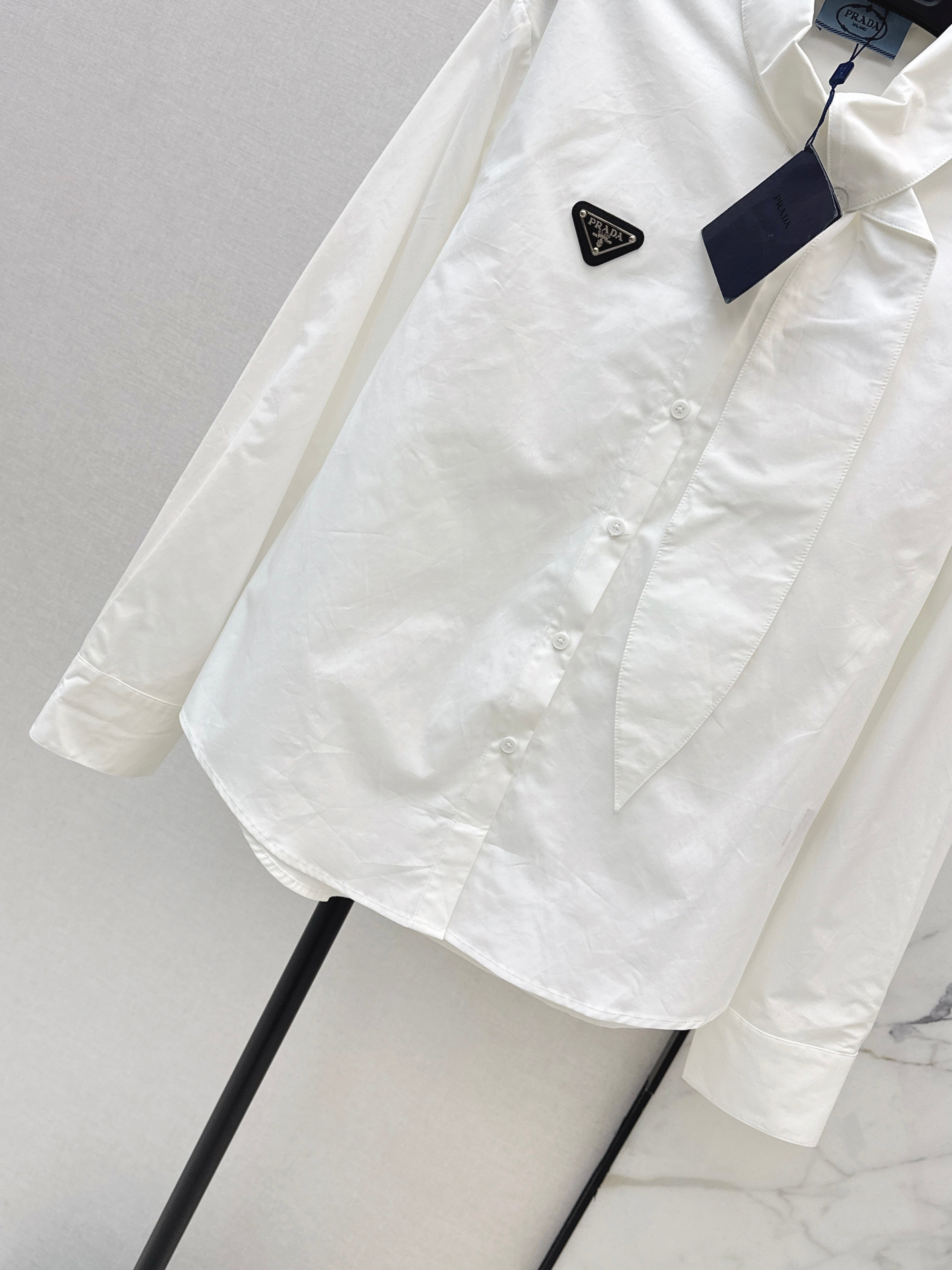 26SS New Arrival: Ribbon-Embellished Shirt