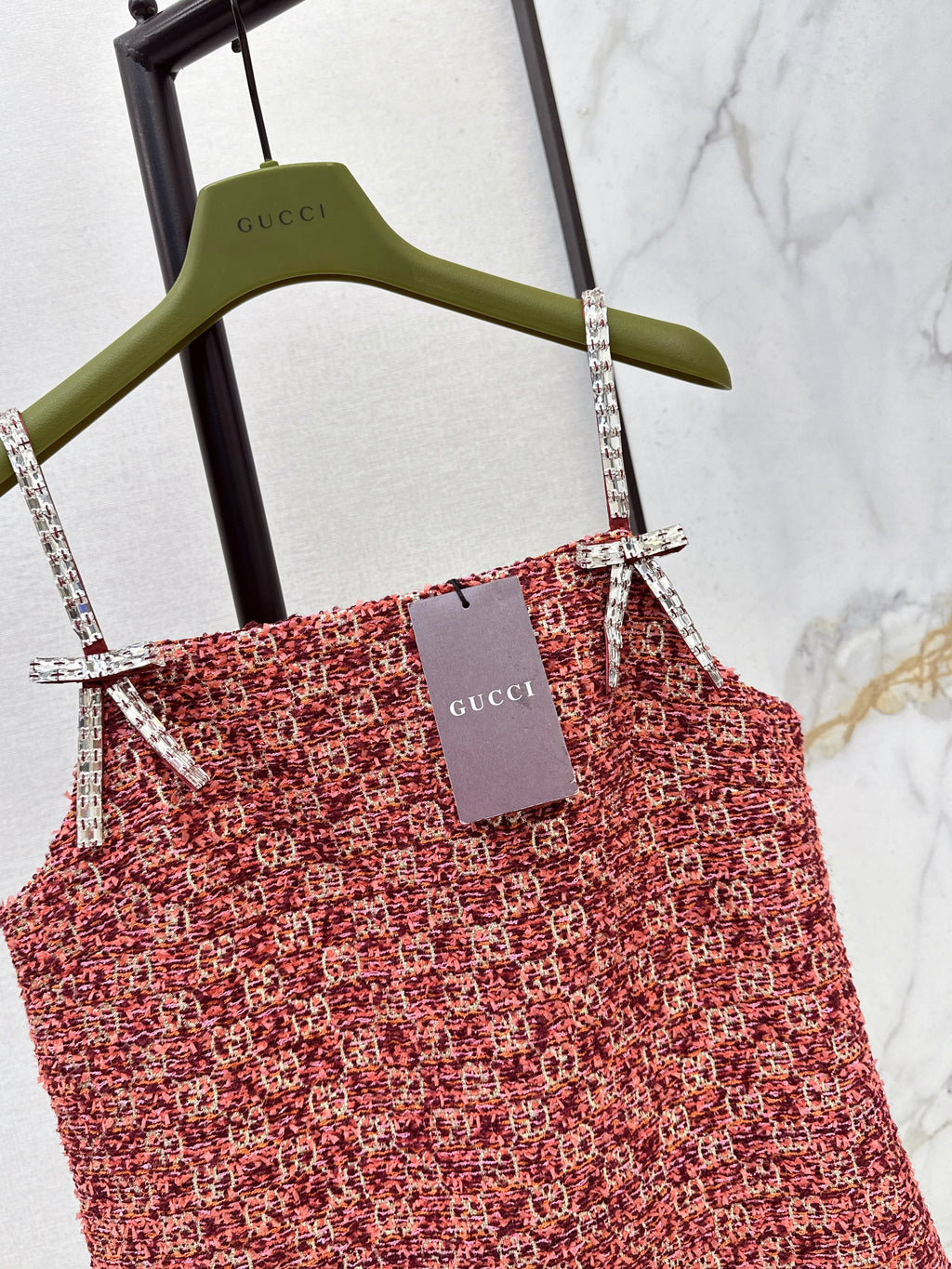 26SS Heavyweight Jacquard Strappy Dress