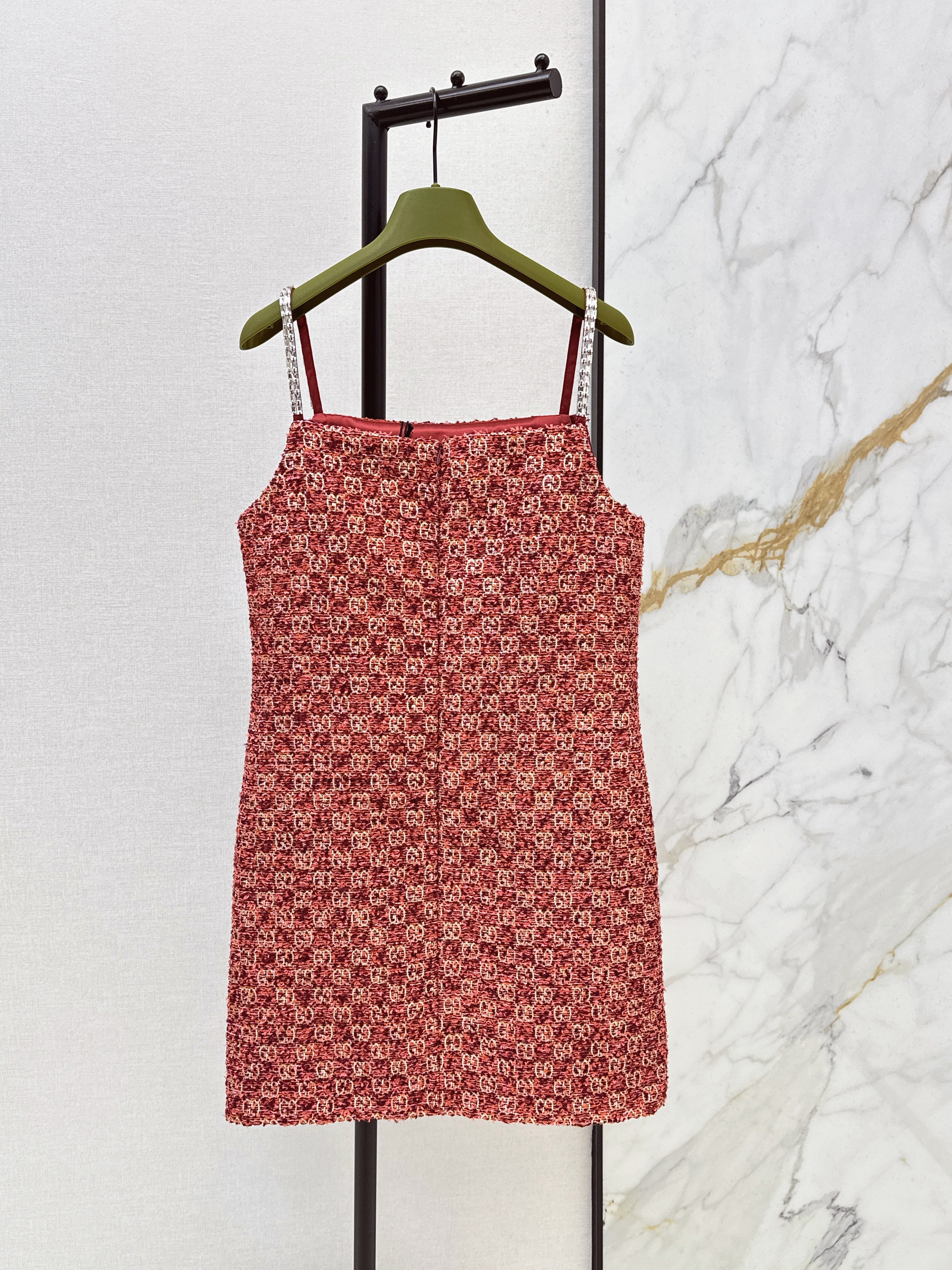 26SS Heavyweight Jacquard Strappy Dress