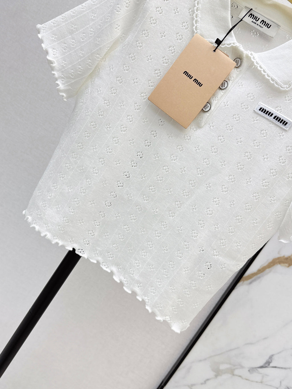 26SS Short-Sleeve Knitted Polo Shirt
