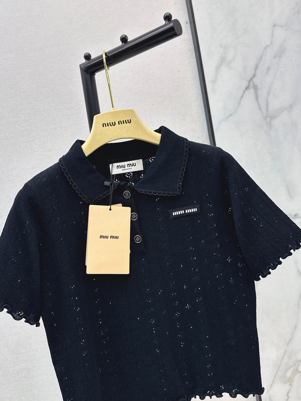 26SS Short-Sleeve Knitted Polo Shirt