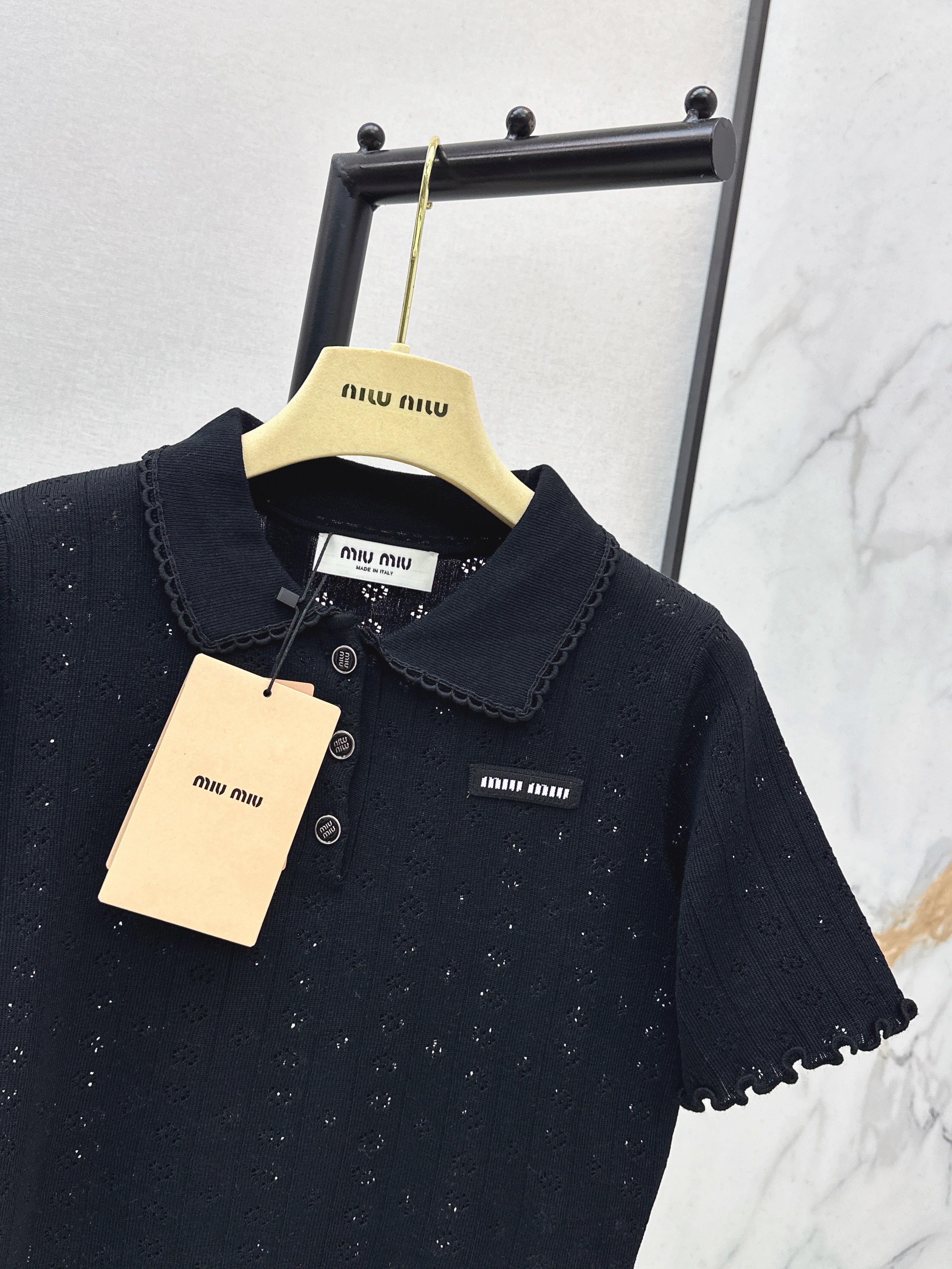 26SS Short-Sleeve Knitted Polo Shirt