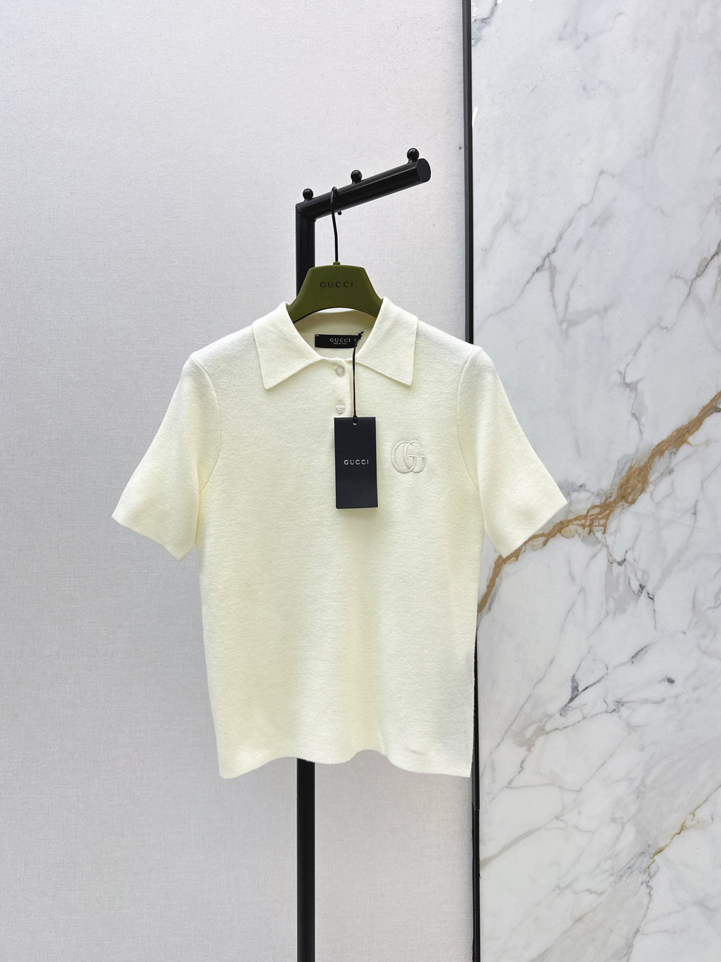 26SS Spring/Summer Newest Polo Collar Knit Sweater with Embroidery