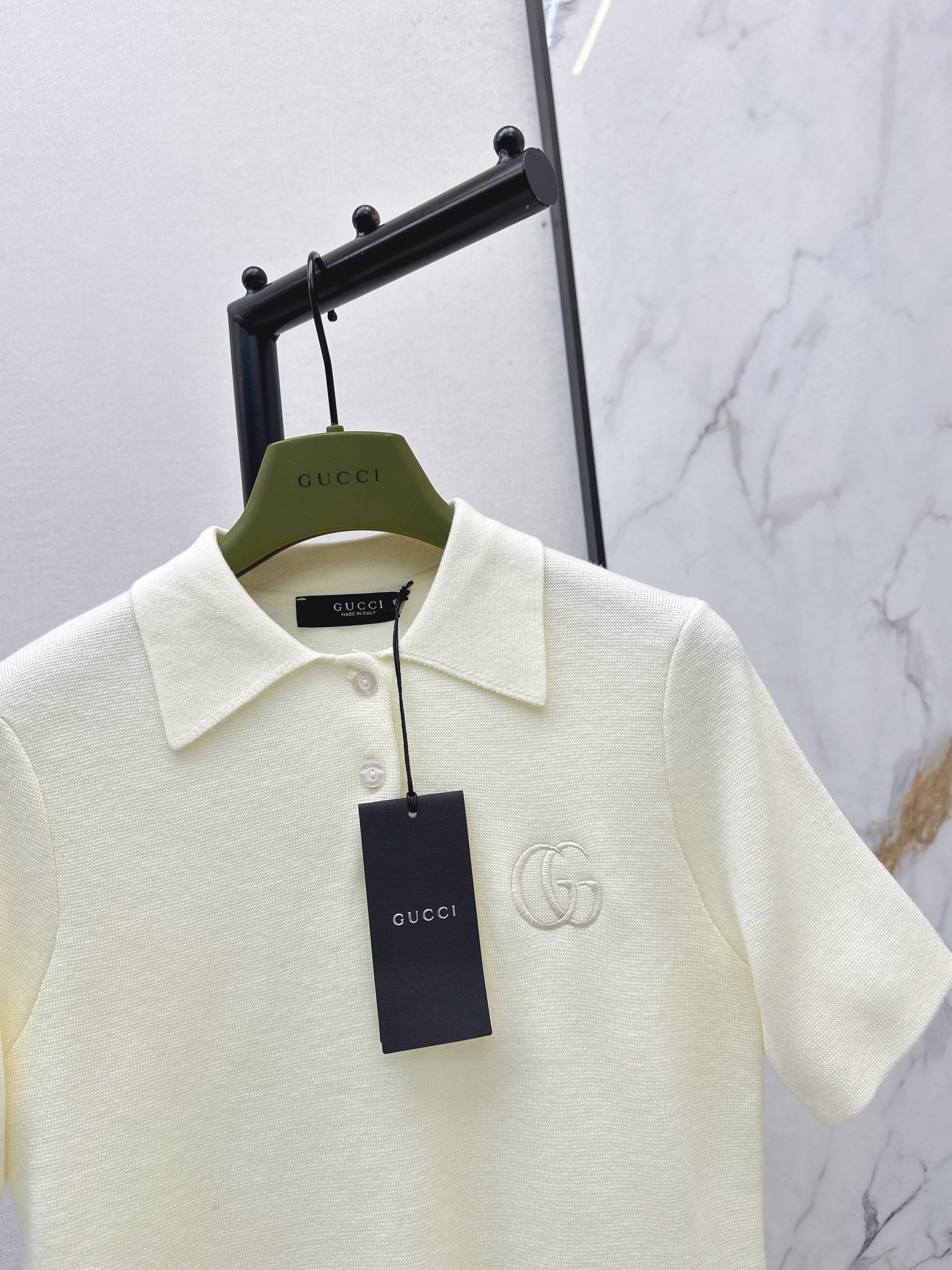 26SS Spring/Summer Newest Polo Collar Knit Sweater with Embroidery