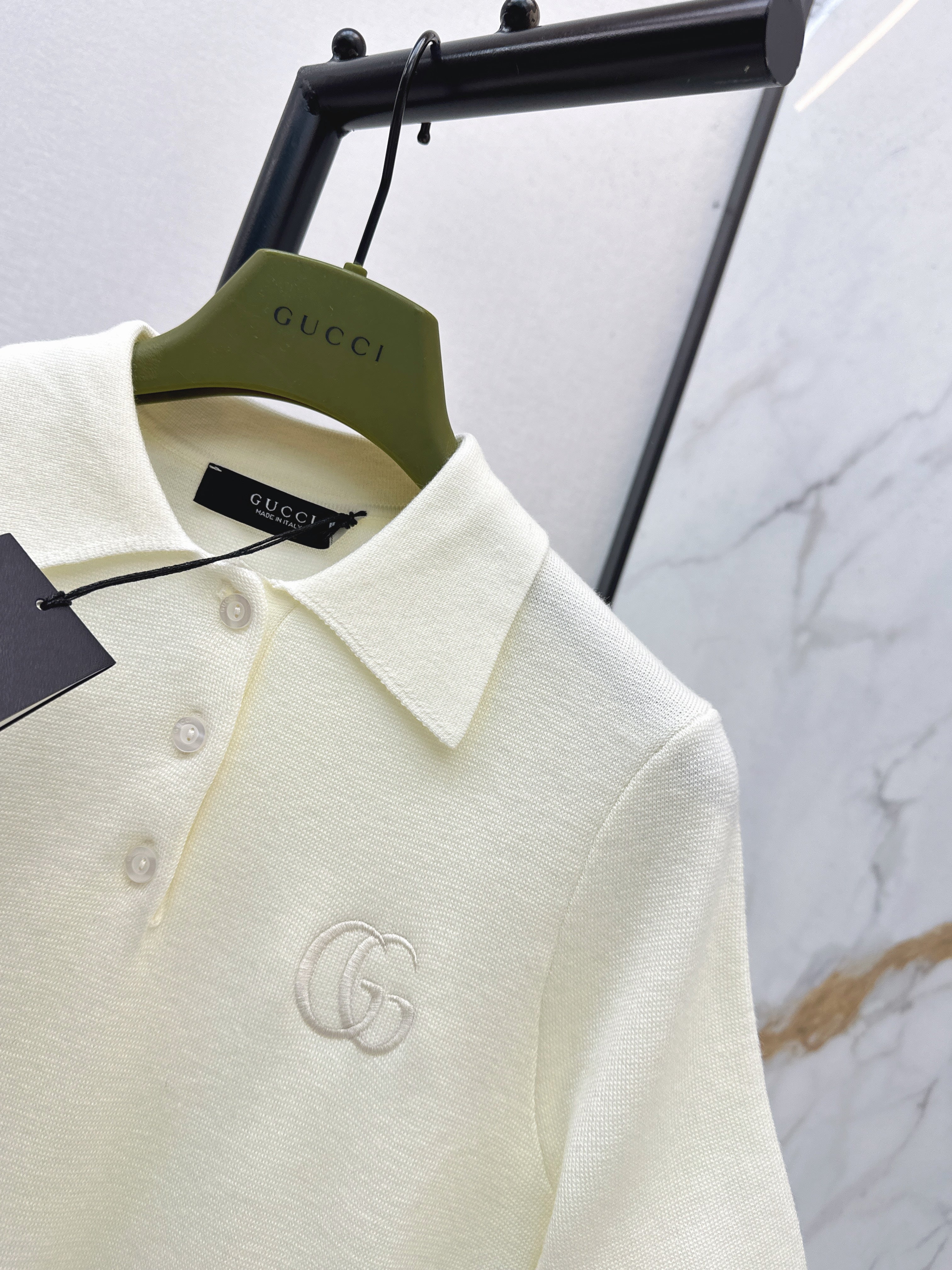 26SS Spring/Summer Newest Polo Collar Knit Sweater with Embroidery