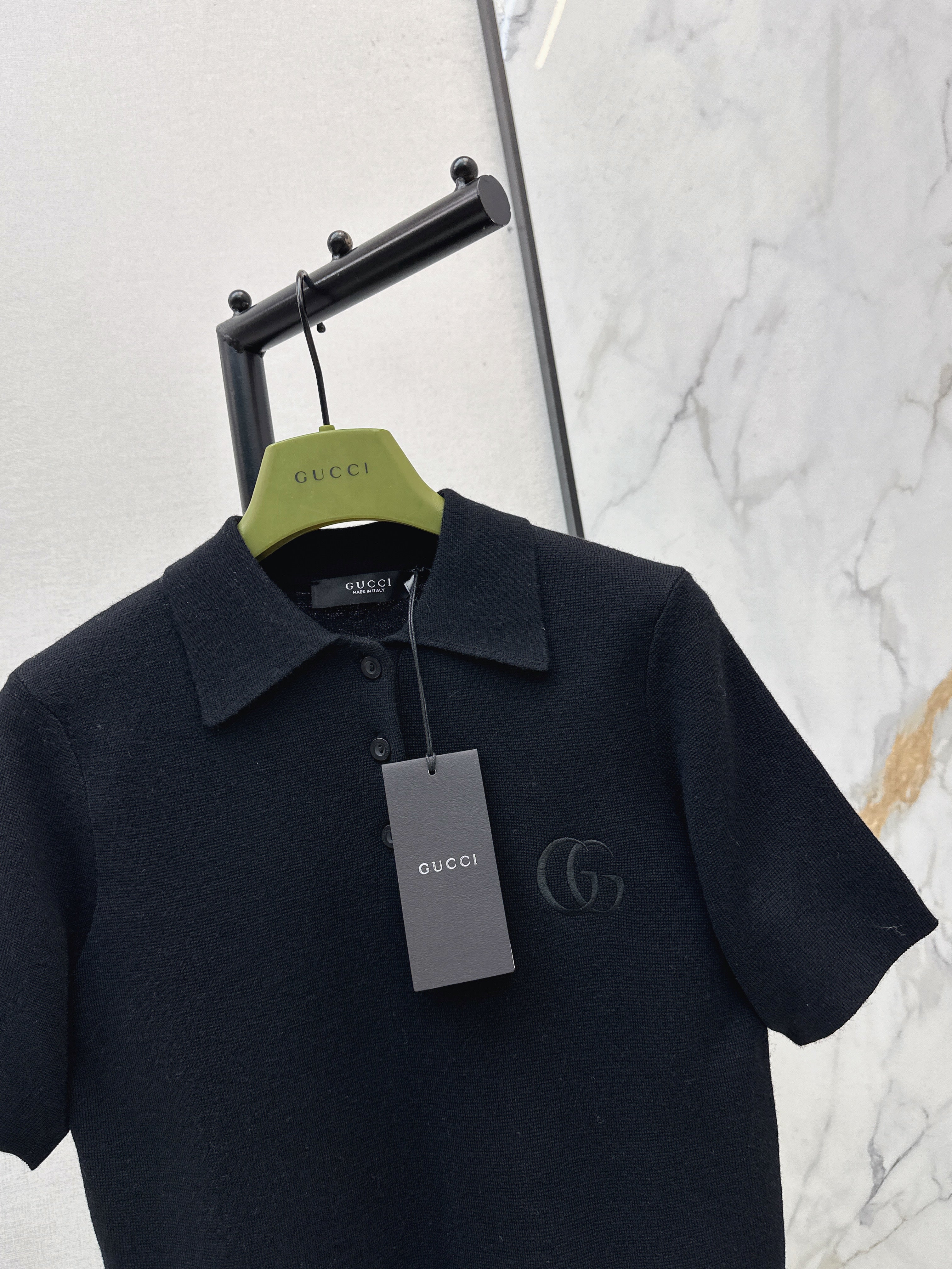 26SS Spring/Summer Newest Polo Collar Knit Sweater with Embroidery