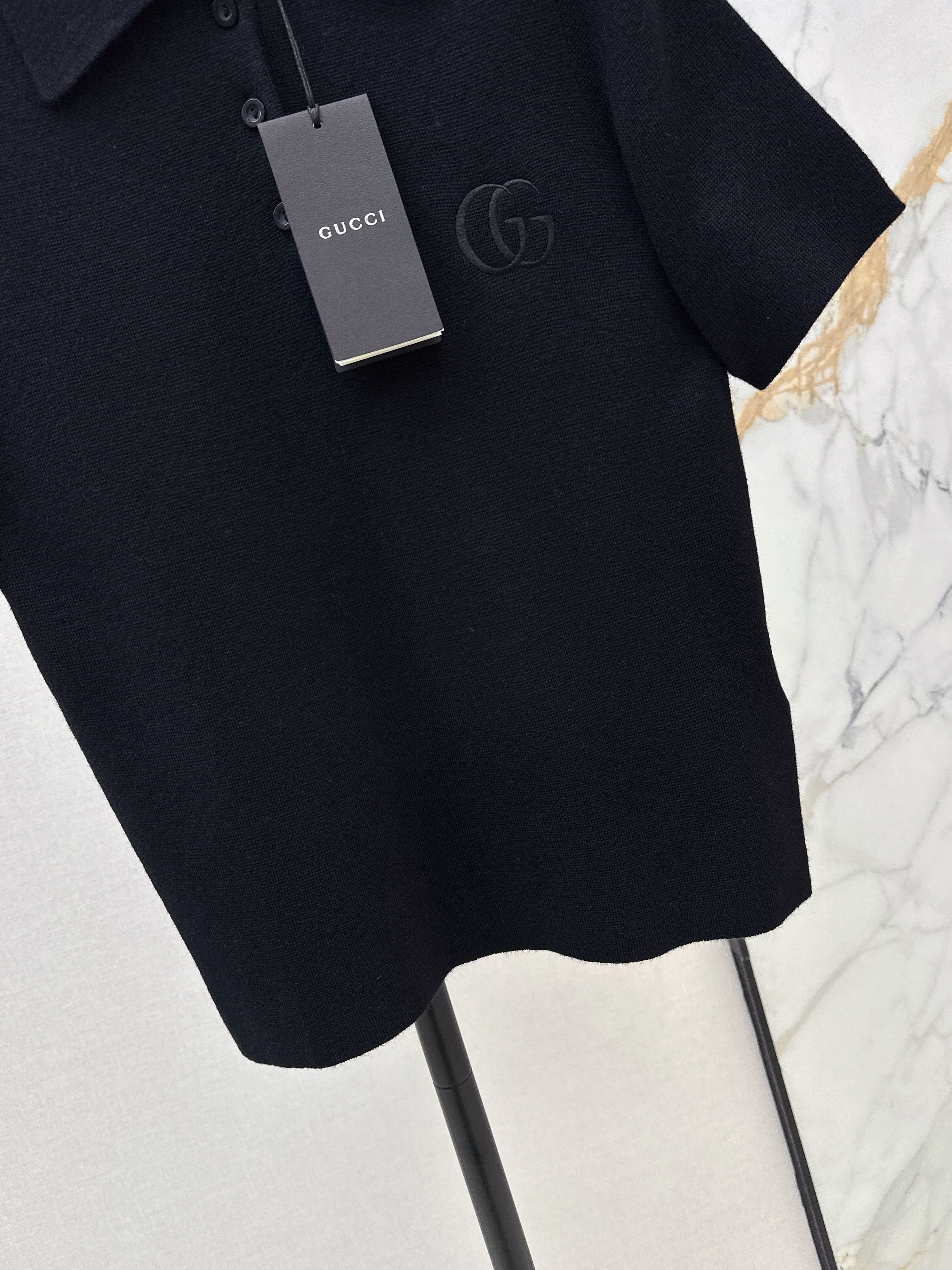 26SS Spring/Summer Newest Polo Collar Knit Sweater with Embroidery