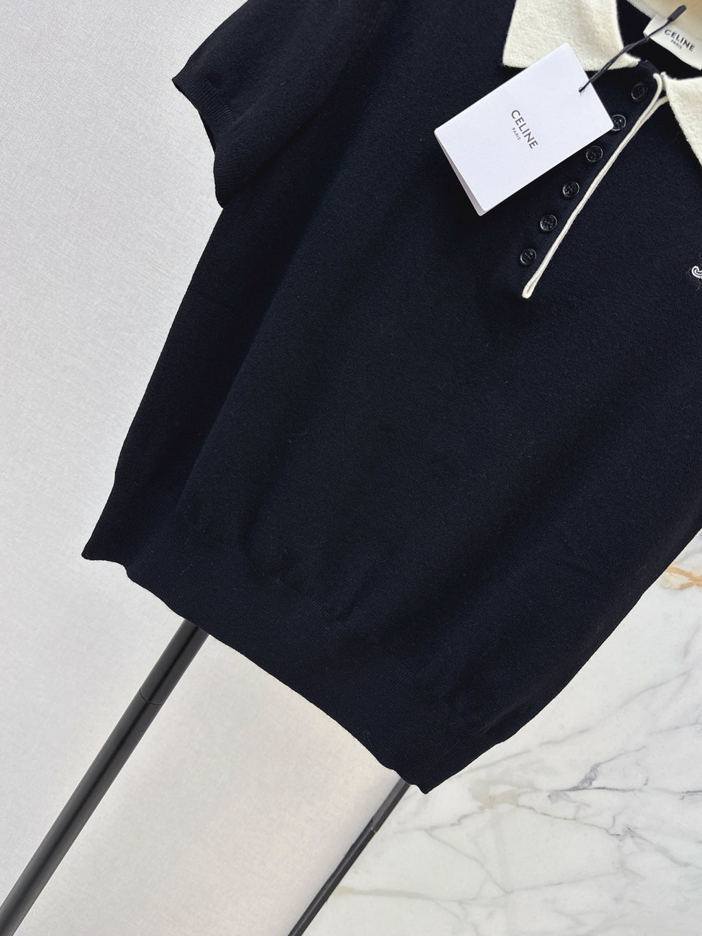 26SS New Color Block Collar Polo Short-Sleeve Top