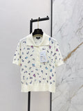 26SS Spring/Summer Newest Embroidered Floral Knit Top