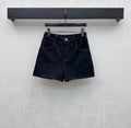 26SS New Embroidered Backpack Button Denim Shorts