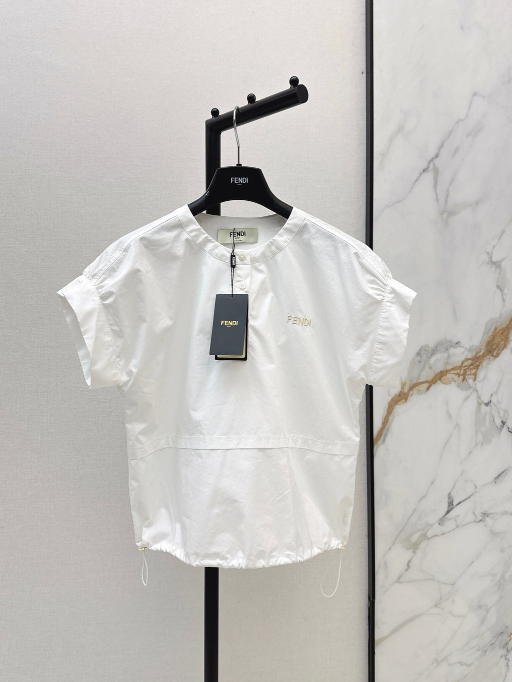 26SS New Drop-Shoulder Design Letter Embroidered Shirt