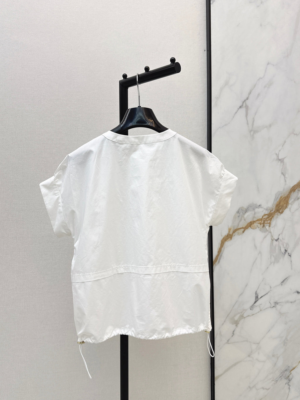 26SS New Drop-Shoulder Design Letter Embroidered Shirt
