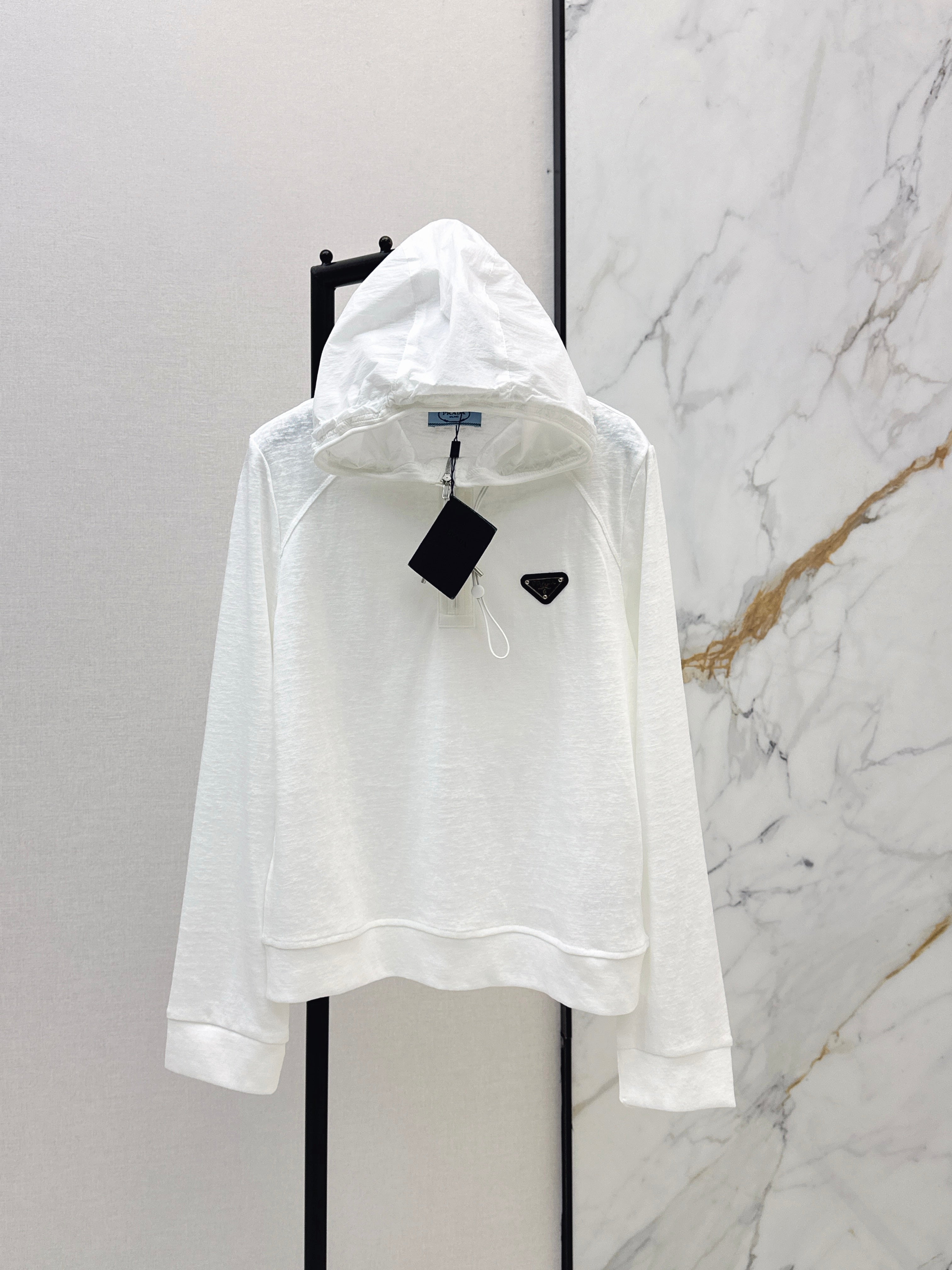 26SS New Half-Zip Hooded Long-Sleeved Top