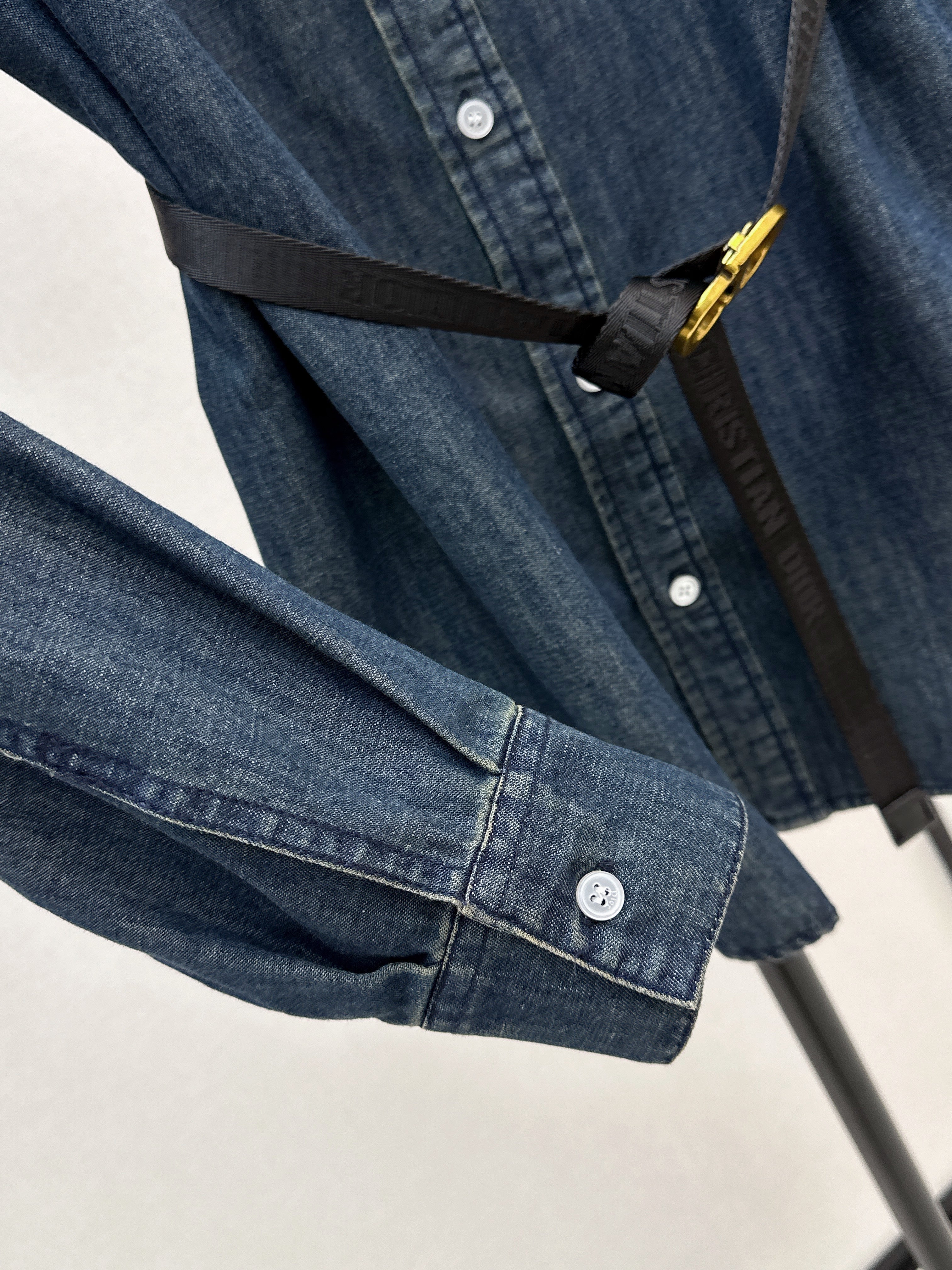 26SS Distressed Washed Denim Shirt