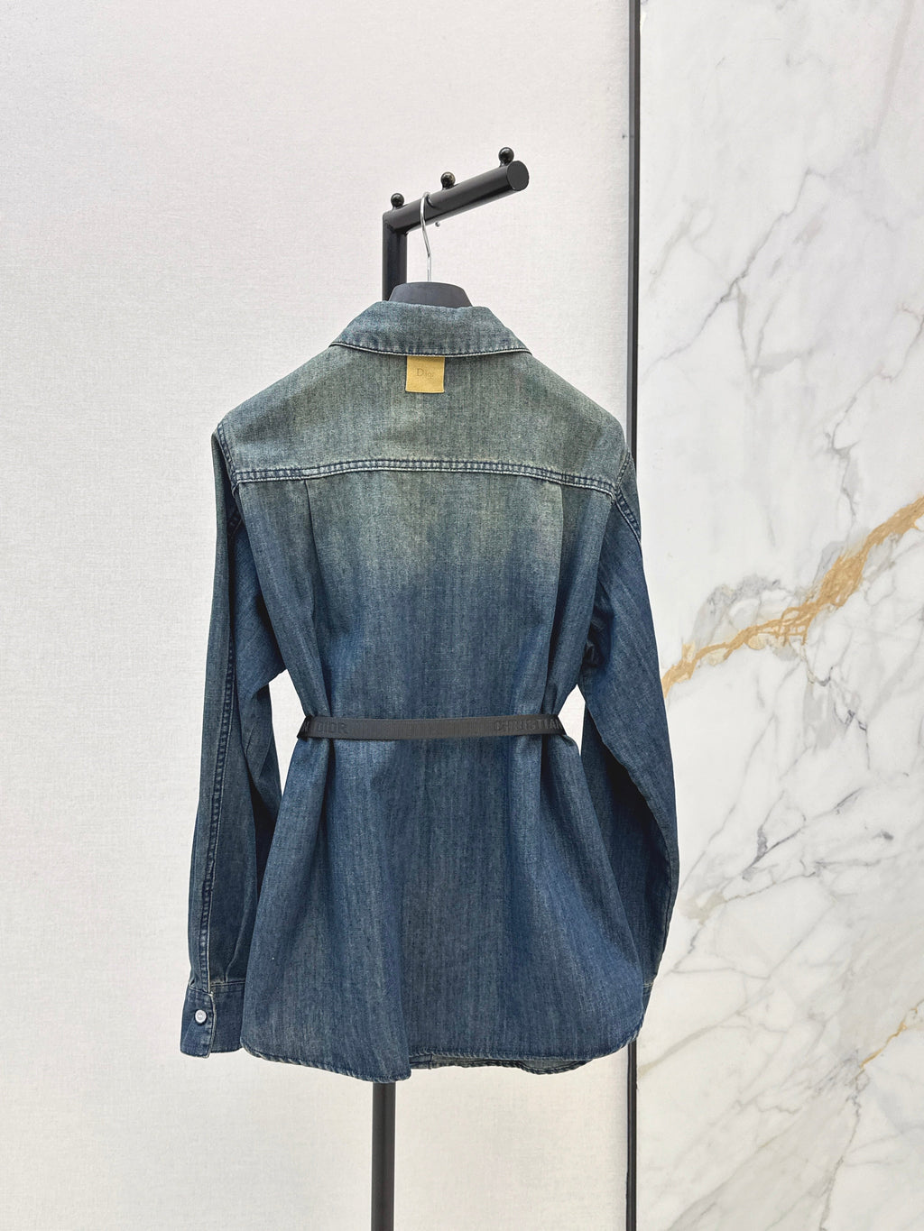26SS Distressed Washed Denim Shirt