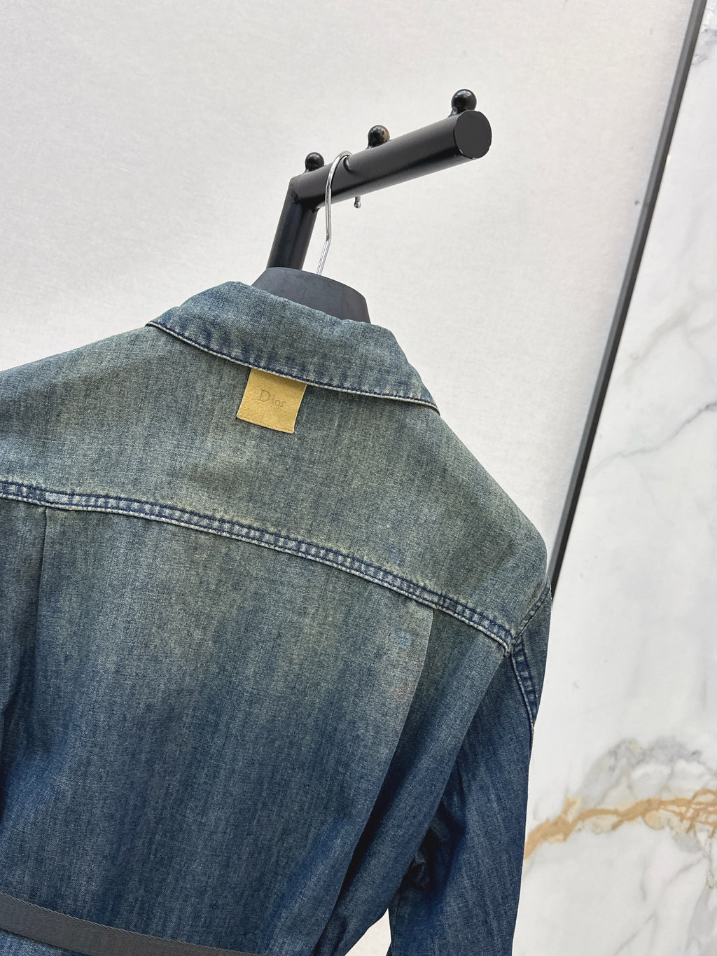 26SS Distressed Washed Denim Shirt