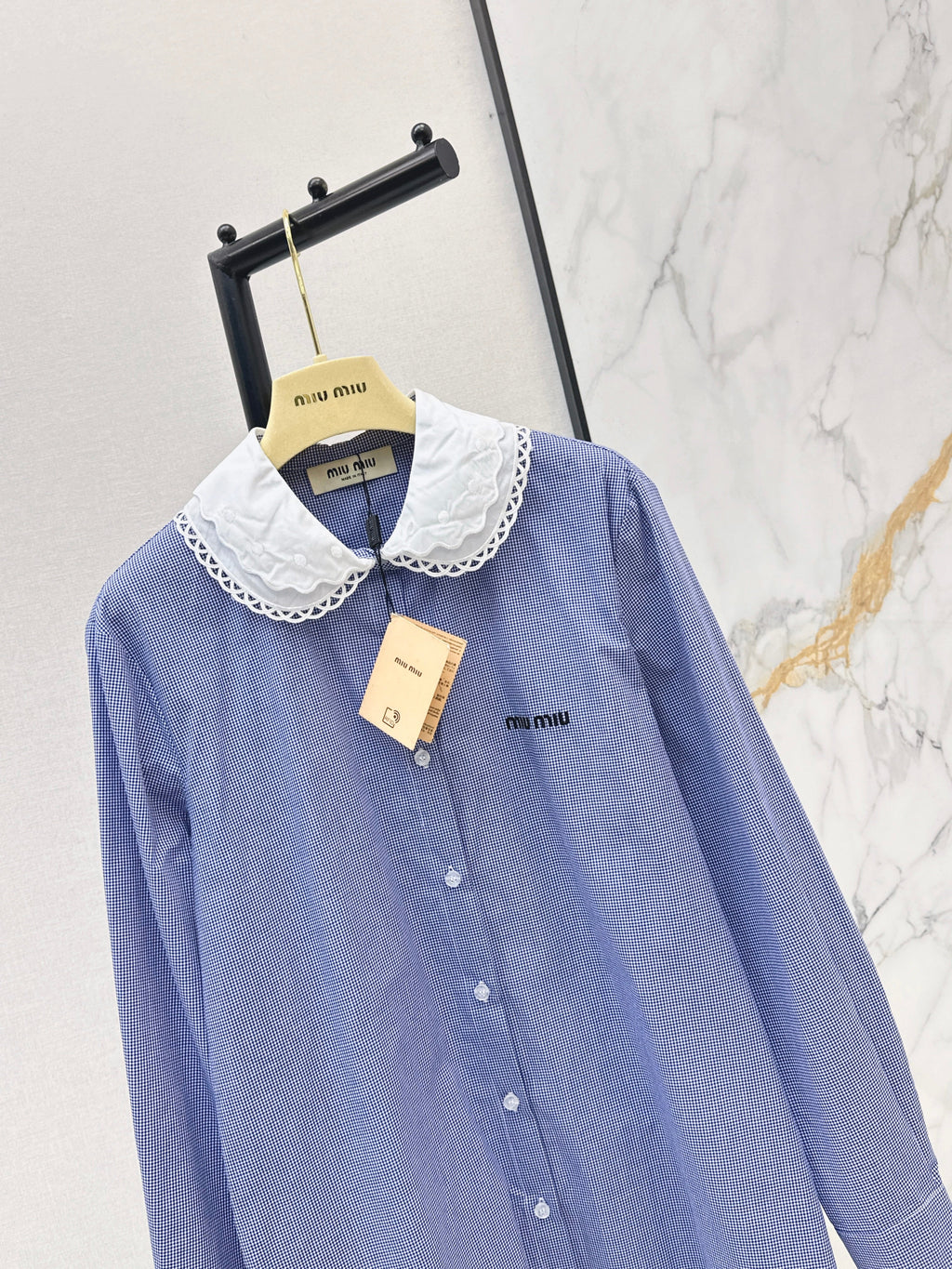 26SS Contrast-Collar Babydoll Shirt