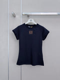 26 New Style Embroidered Crew-Neck Short-Sleeve Top
