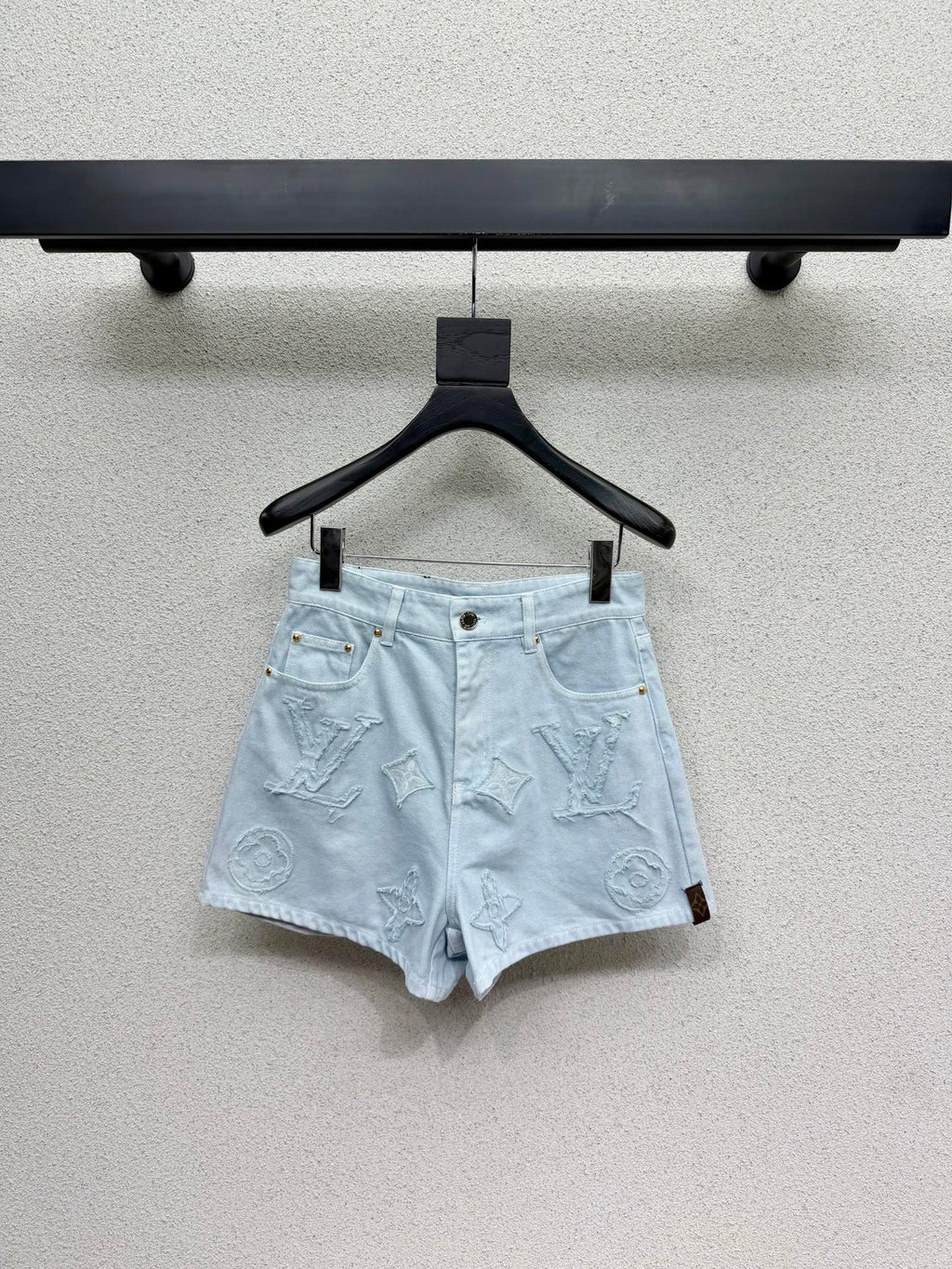 Jacquard Denim Shorts