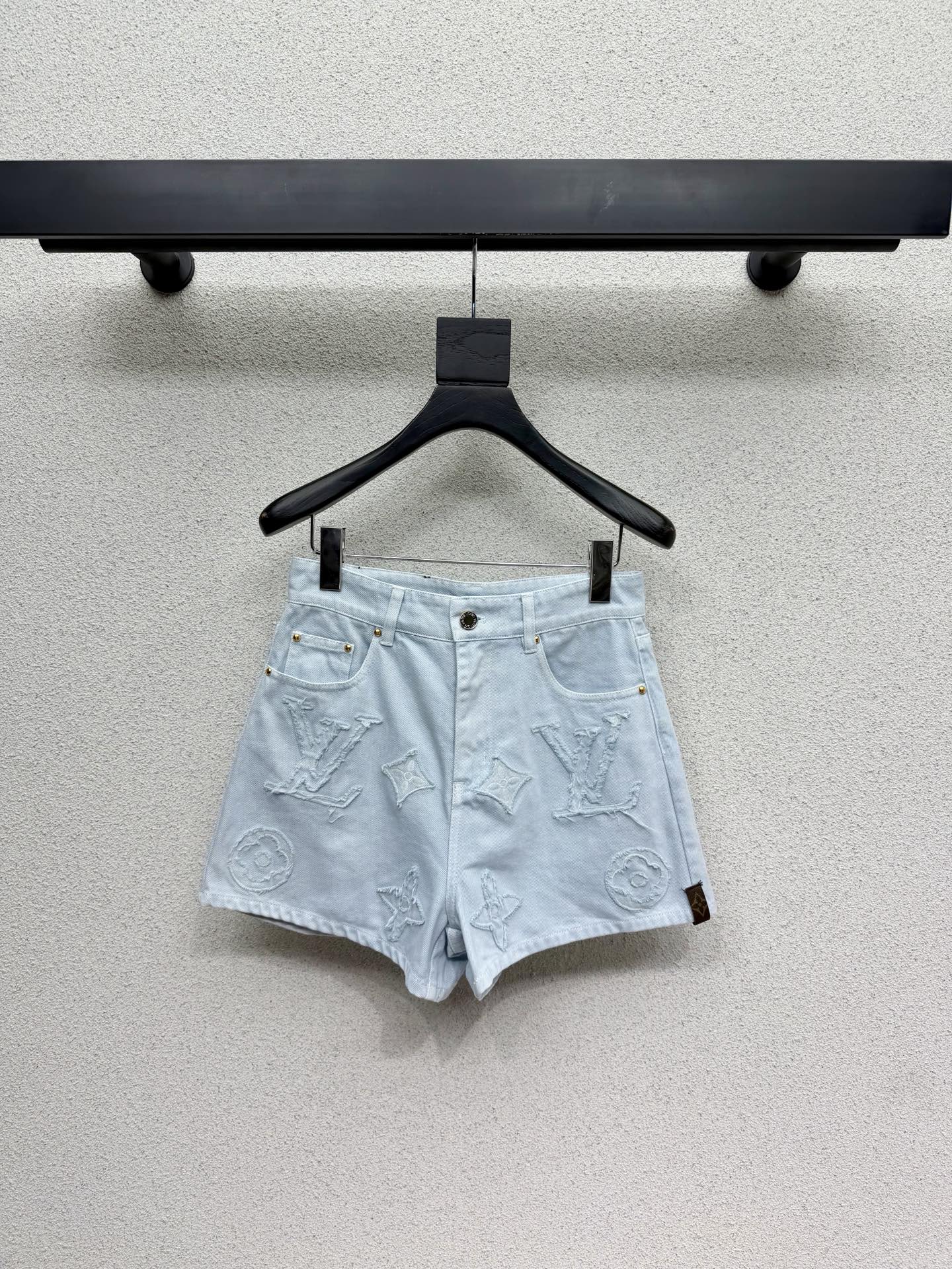 Jacquard Denim Shorts