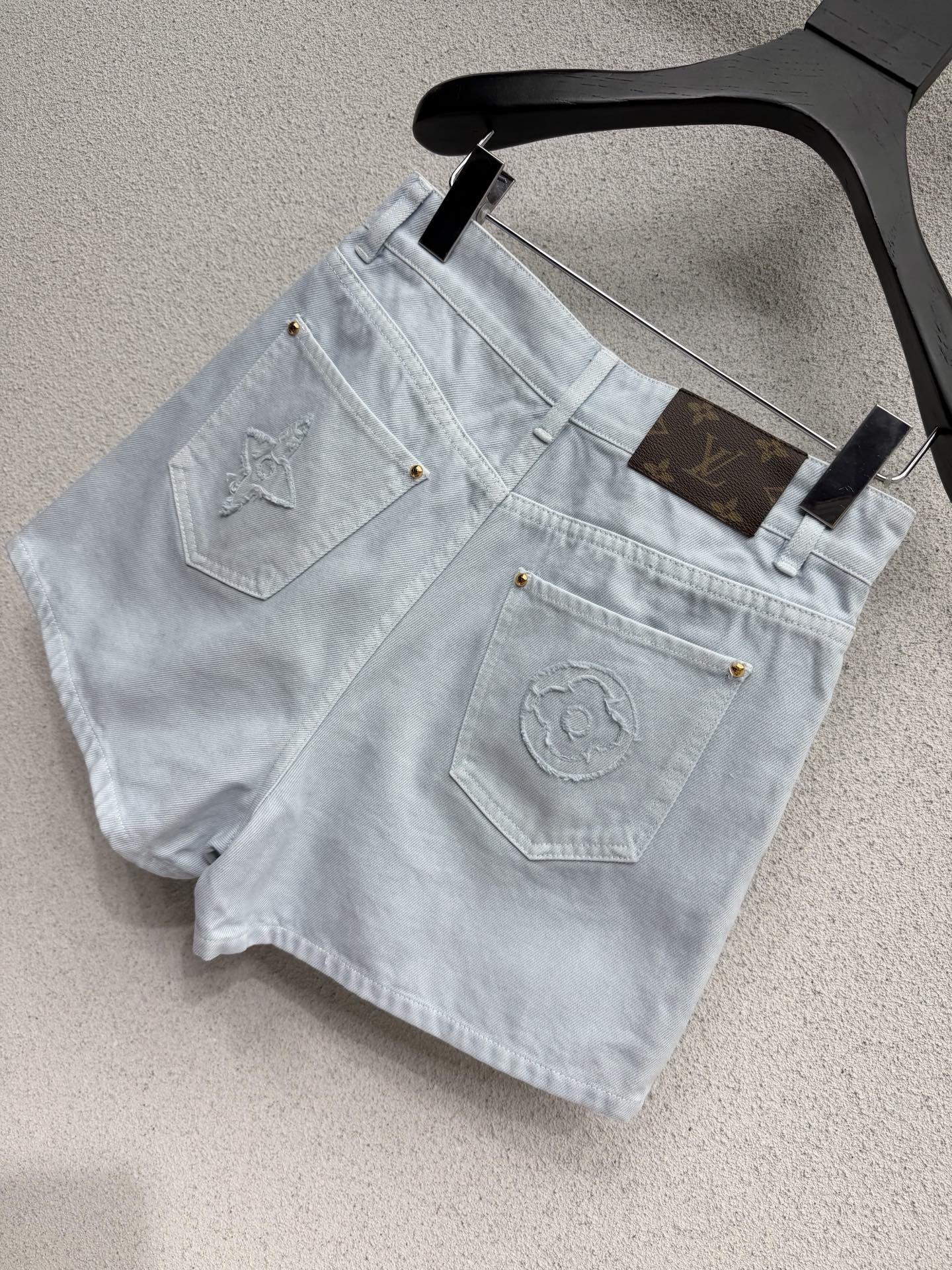 Jacquard Denim Shorts