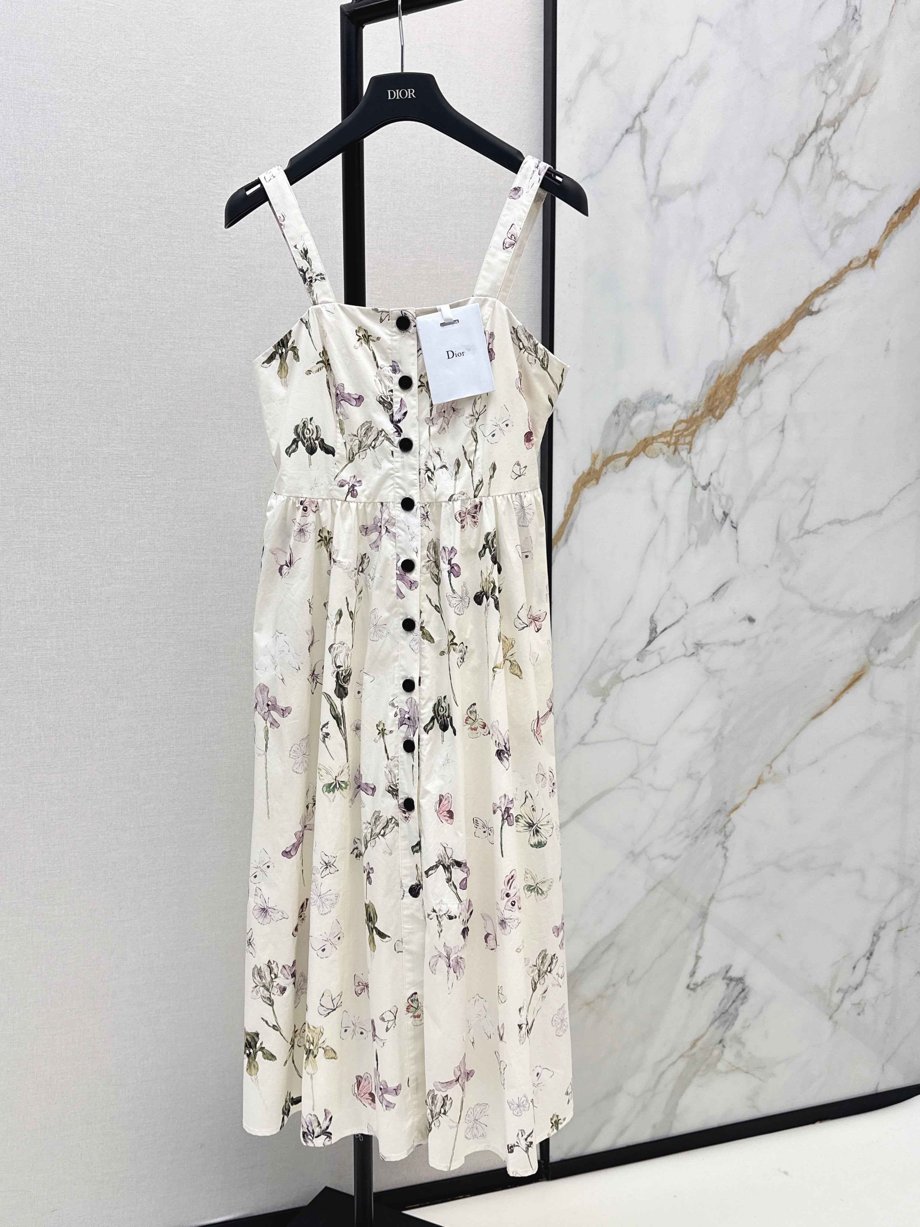 26SS — New Butterfly and Iris Floral Print Sundress