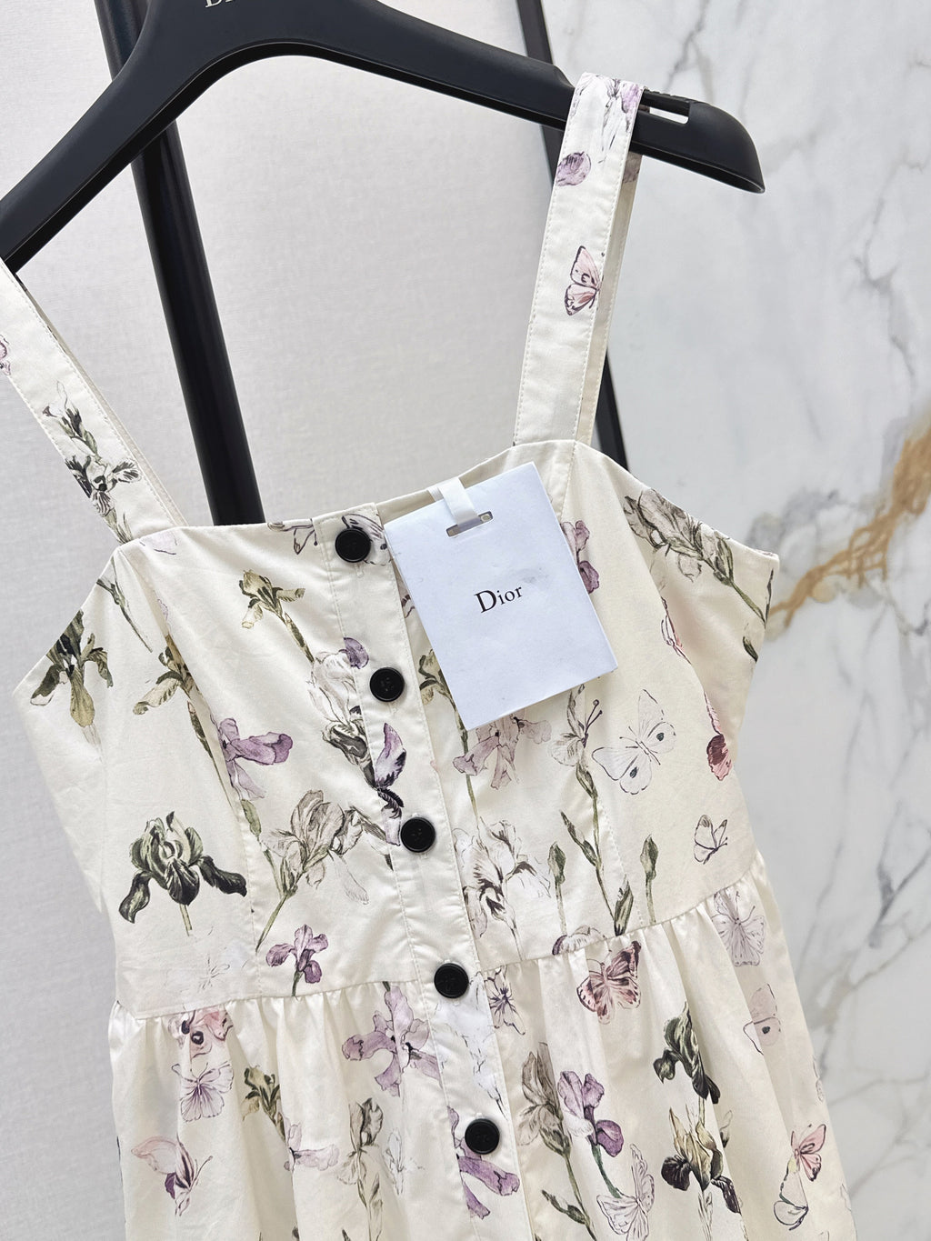 26SS — New Butterfly and Iris Floral Print Sundress