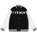 Leather letter embroidered baseball jersey jacket