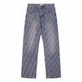 Classic letter-printed logo denim trousers