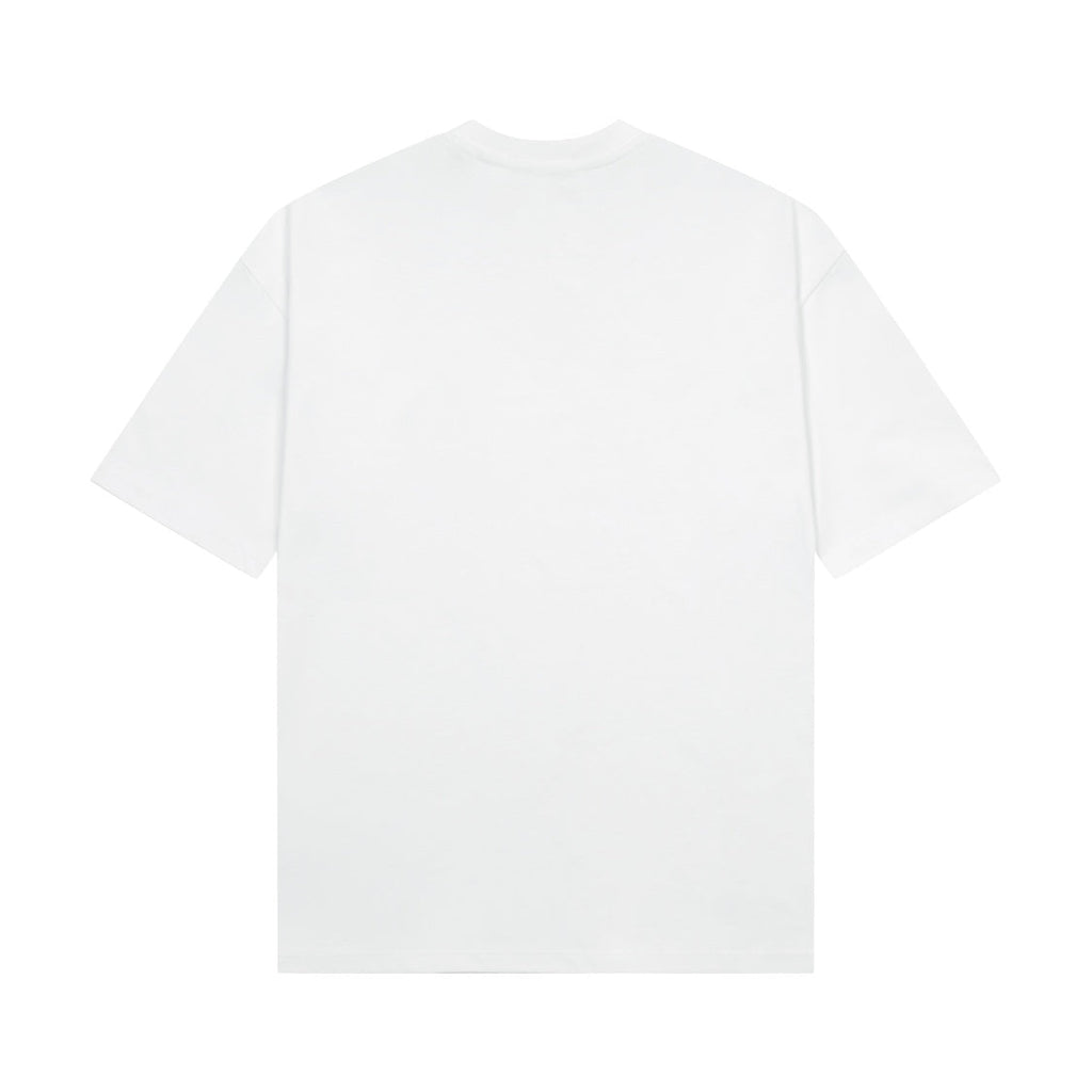 Chest embroidered crew neck T-shirt