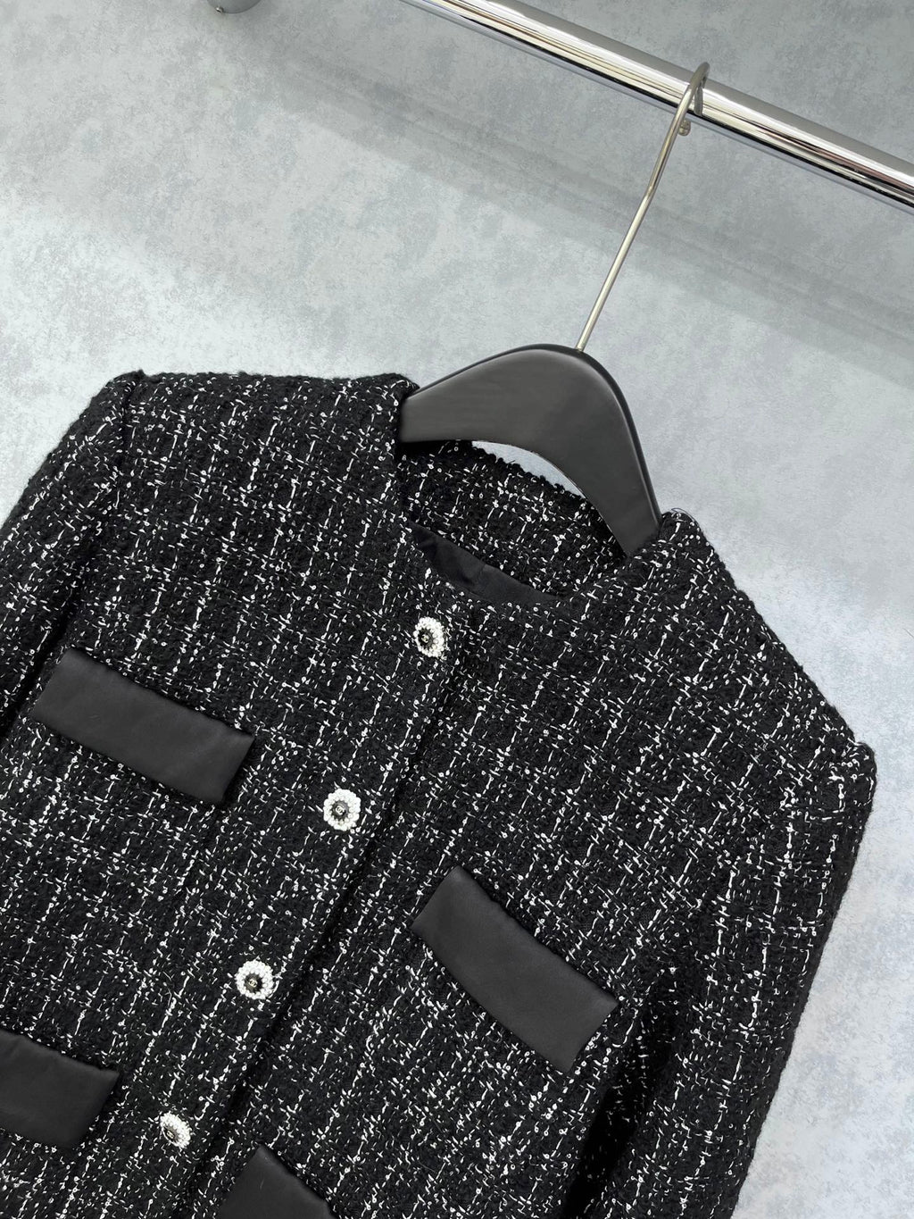 New Tweed Crew Neck Jacket