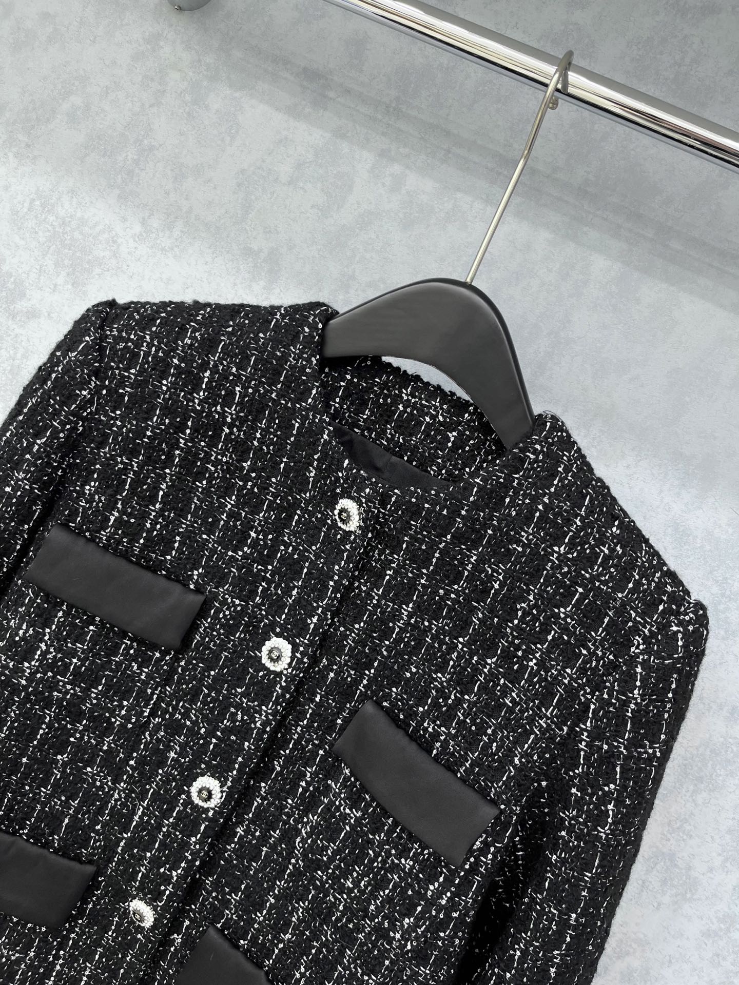 New Tweed Crew Neck Jacket
