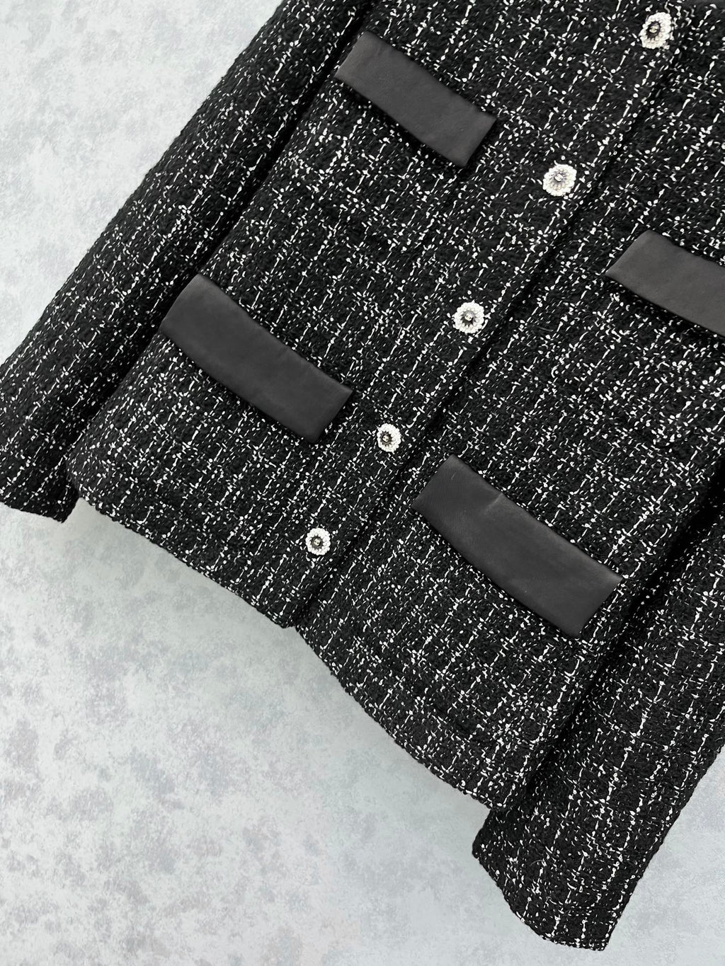 New Tweed Crew Neck Jacket