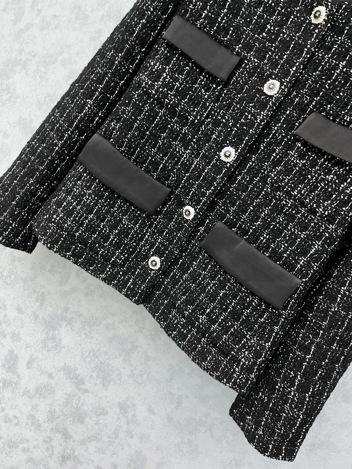 New Tweed Crew Neck Jacket