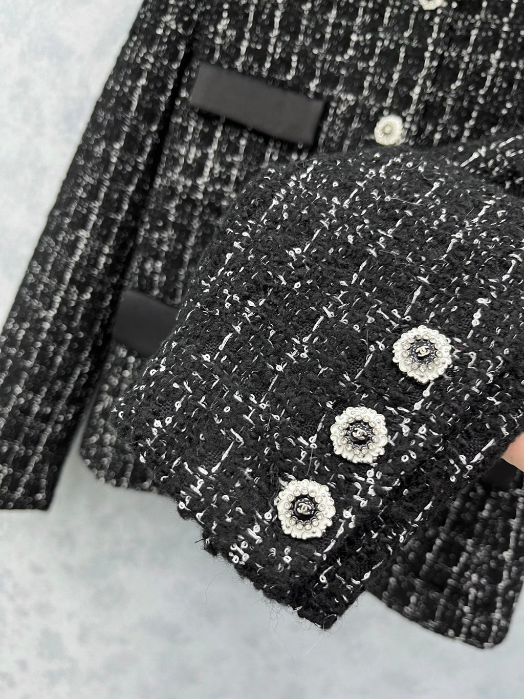 New Tweed Crew Neck Jacket