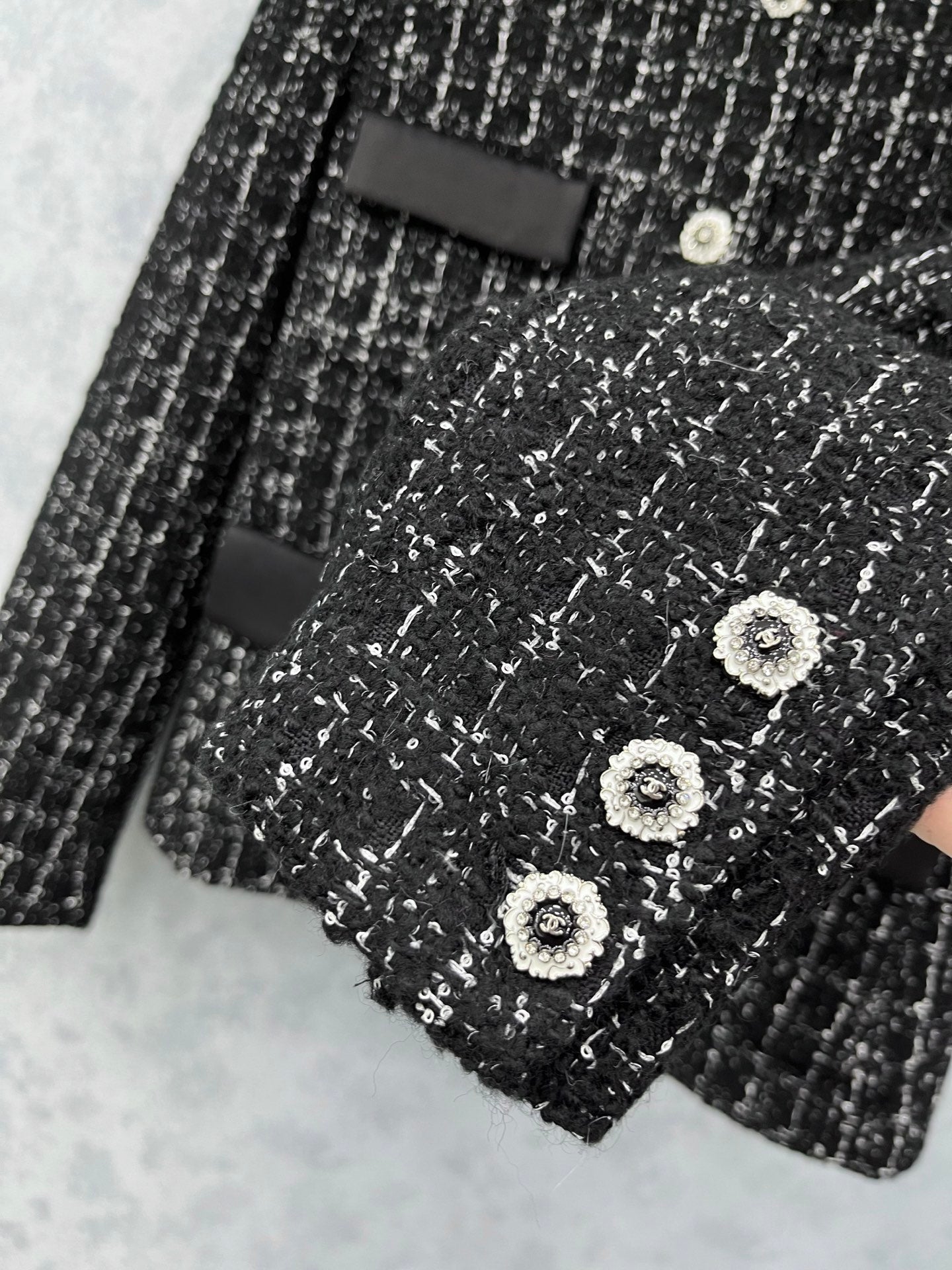 New Tweed Crew Neck Jacket