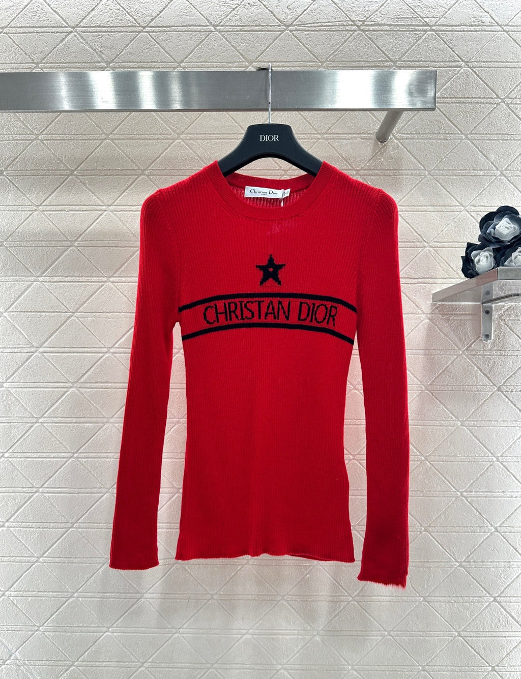 26NEW Crew Neck Logo Knitted Base Layer Shirt