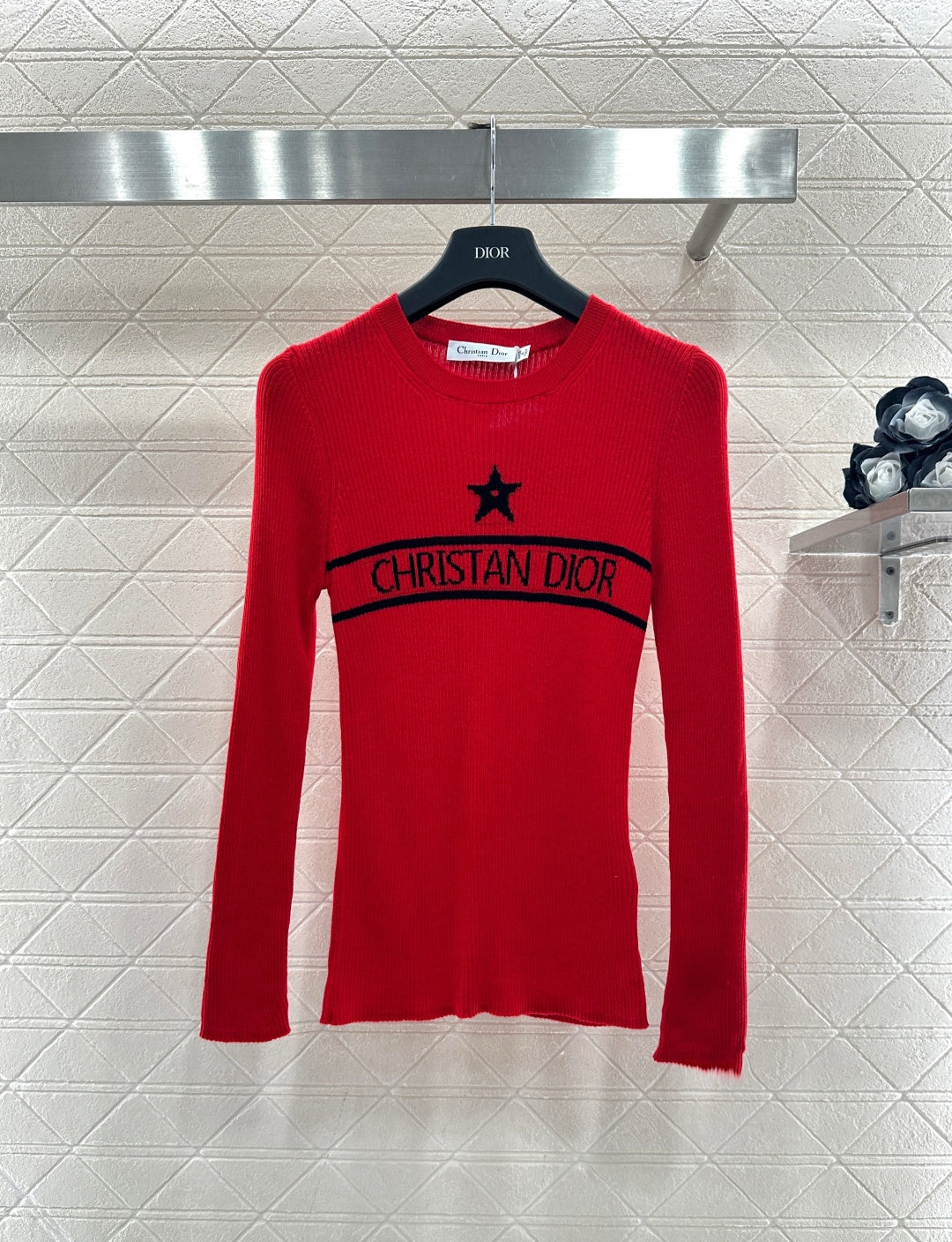 26NEW Crew Neck Logo Knitted Base Layer Shirt