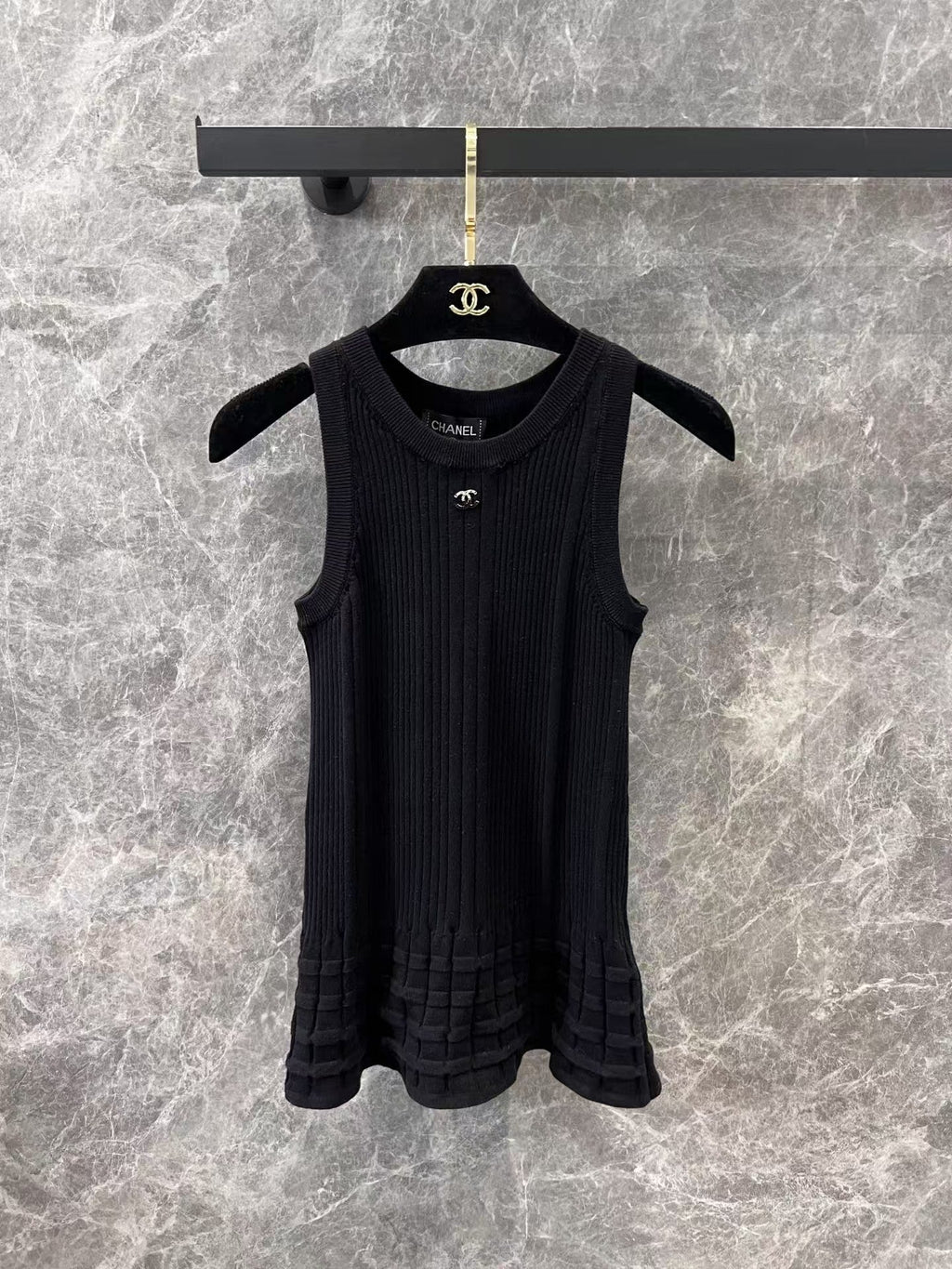 jacquard knit vest