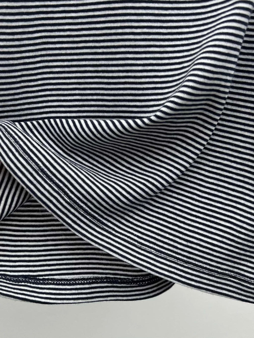 pinstriped undershirt