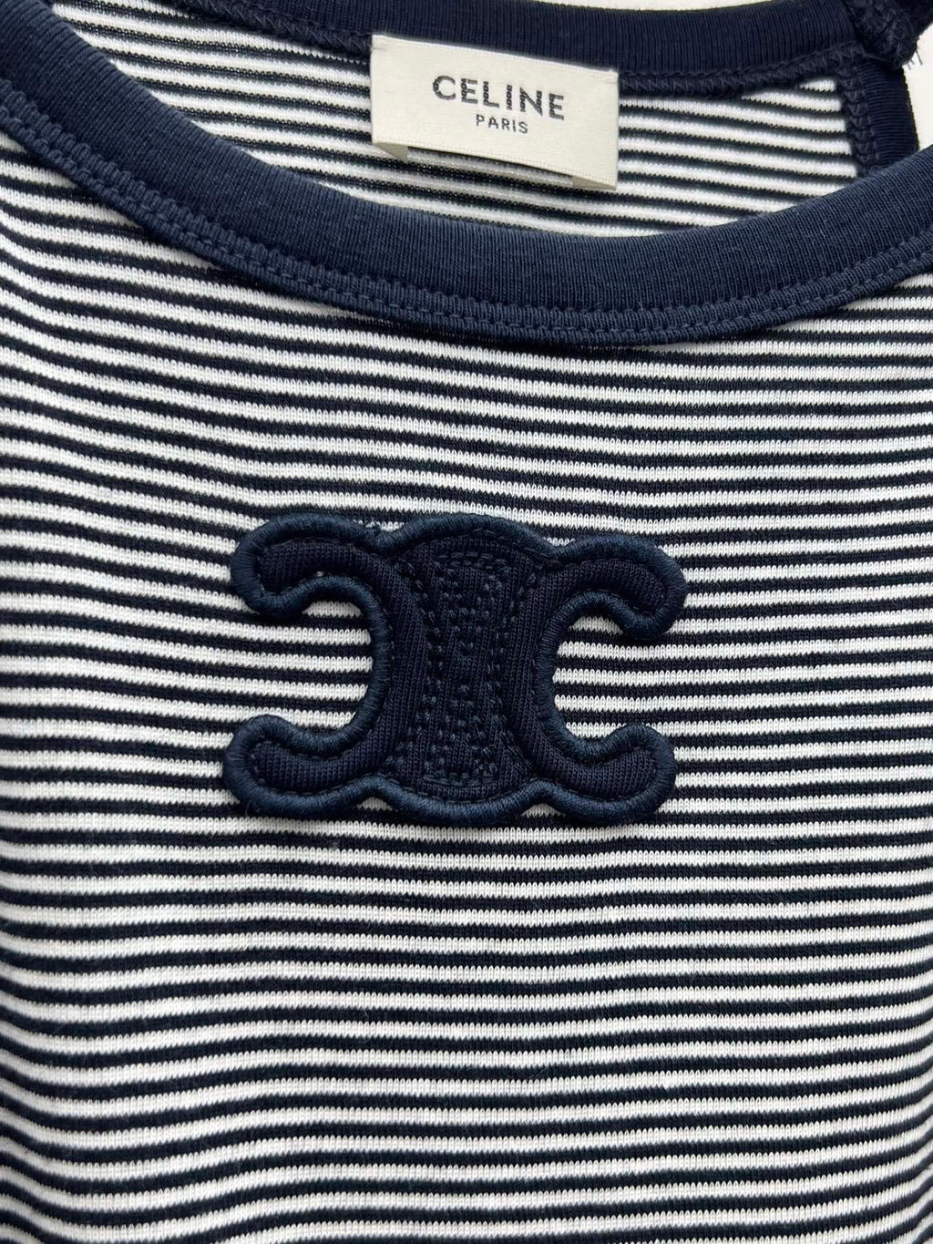 pinstriped undershirt
