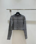 Cropped knit cardigan